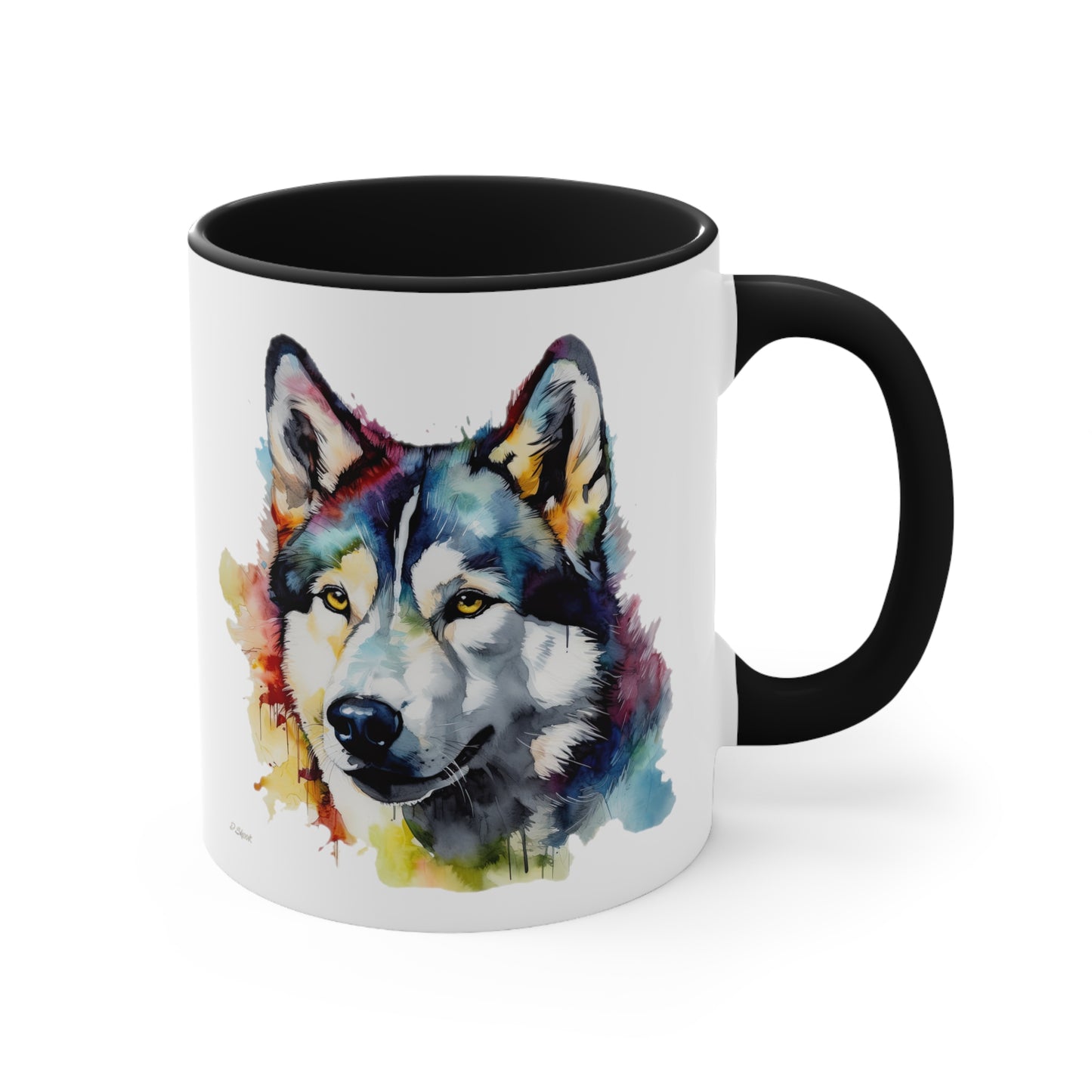 Siberian Husky 3 Accent Mugs