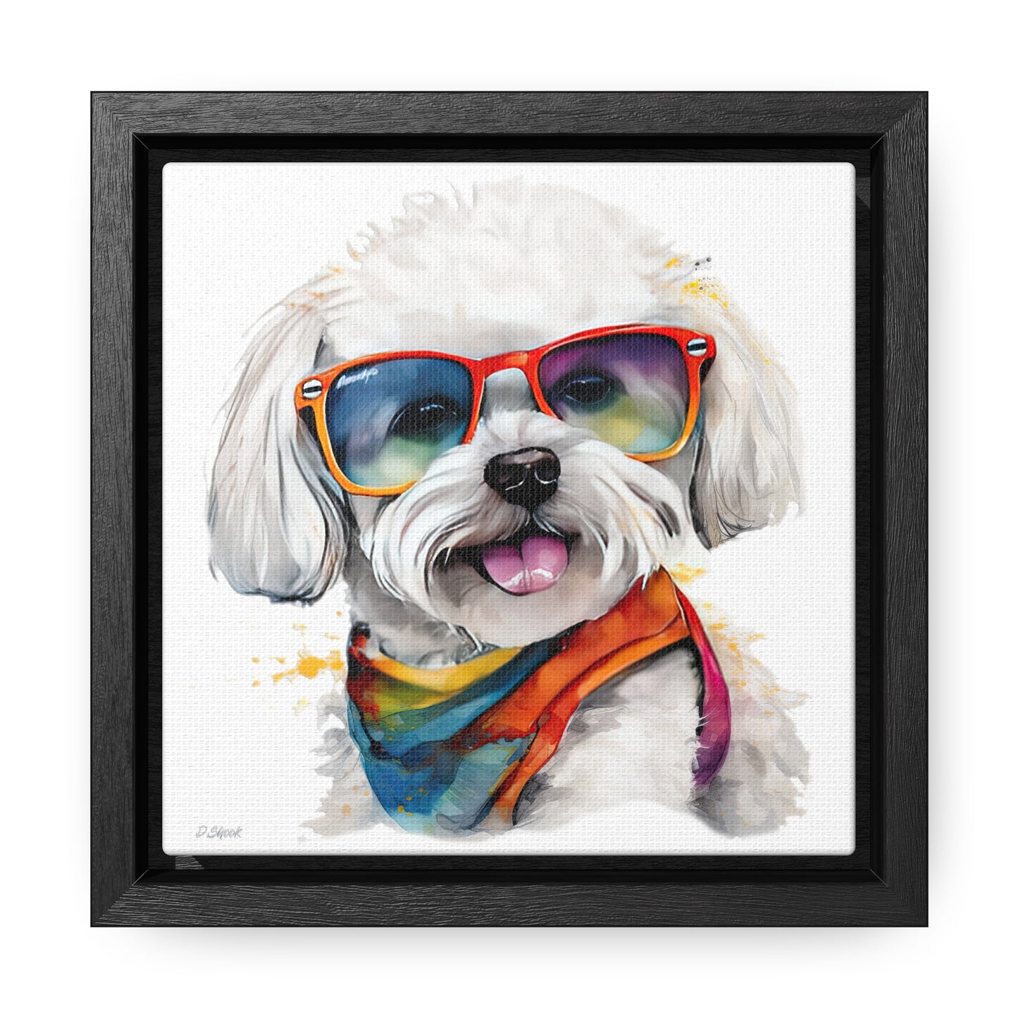 Bichon Frise 5 Gallery Canvas Wraps, Square Frame