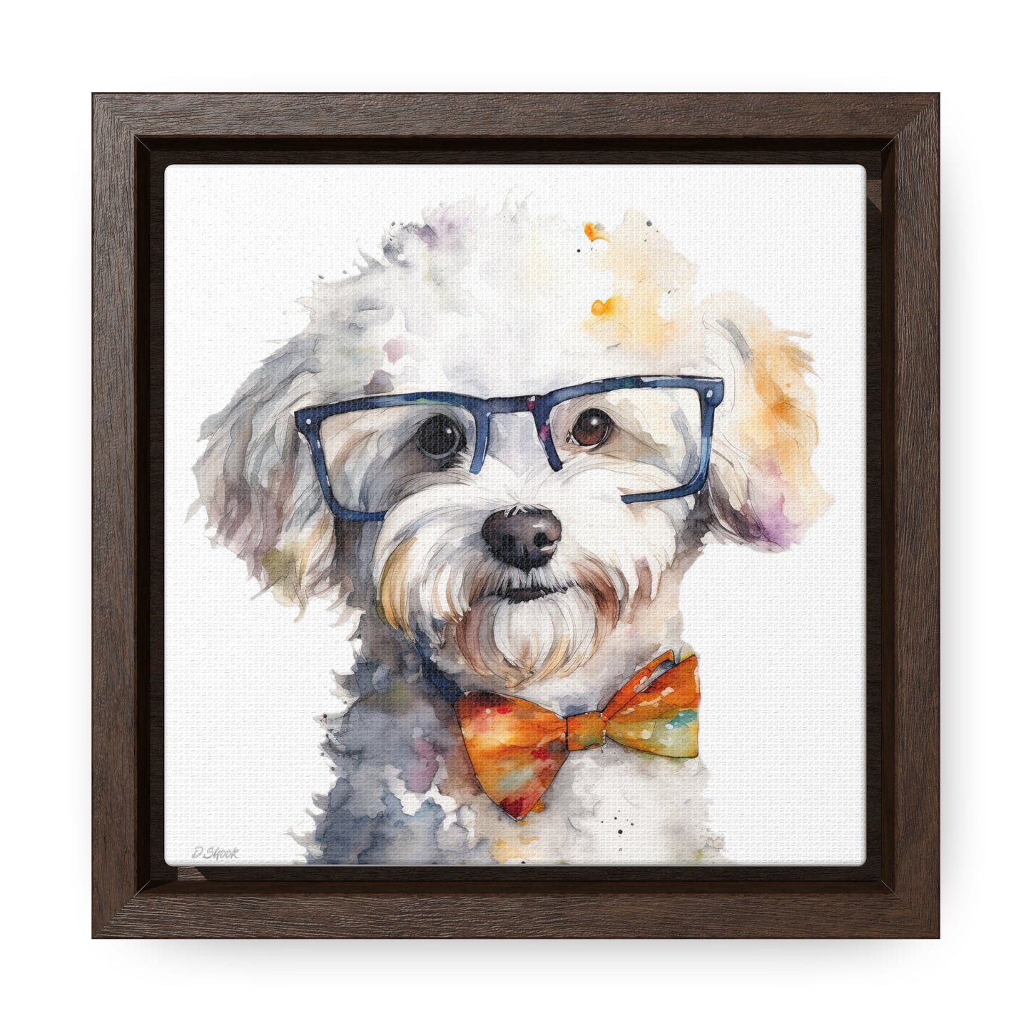 Bichon Frise 4 Gallery Canvas Wraps, Square Frame