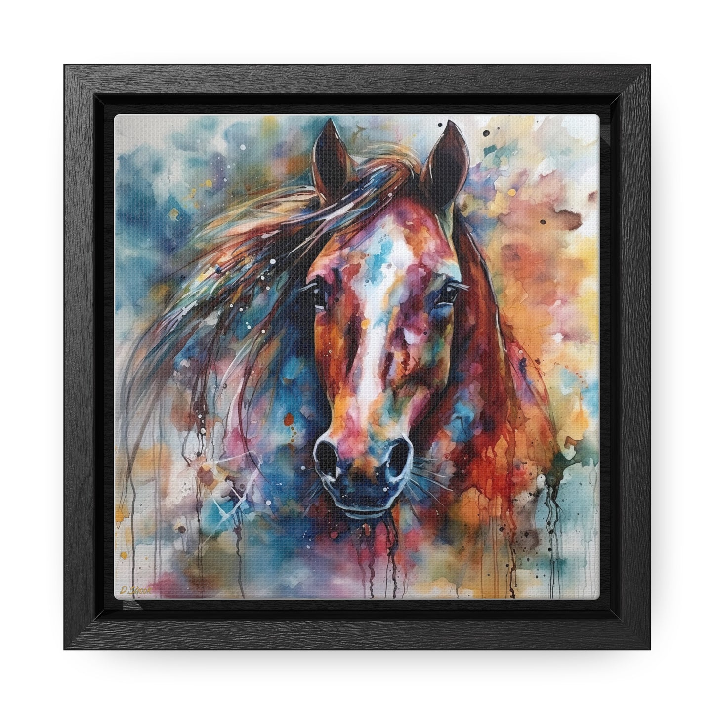 Horse Rescue 11 Gallery Canvas Wraps, Square Frame