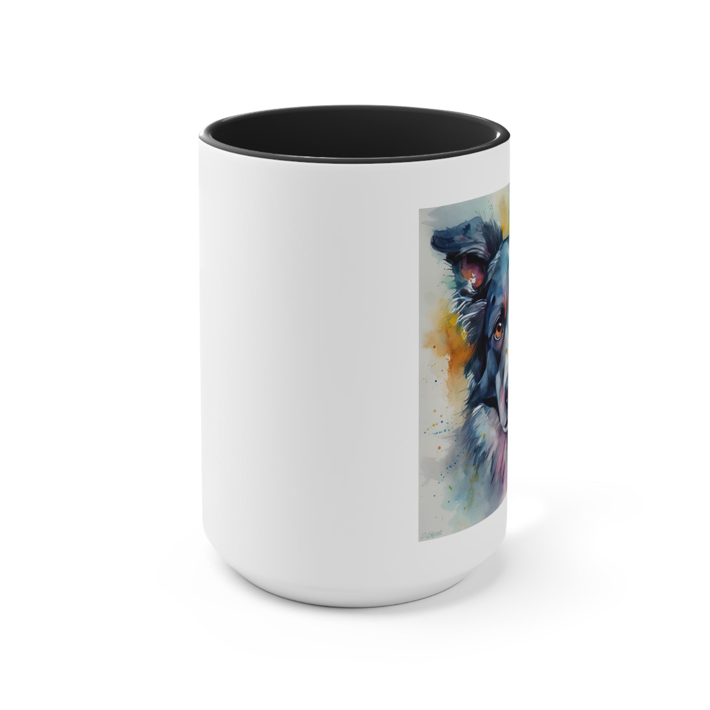 Border Collie 4 Accent Mugs