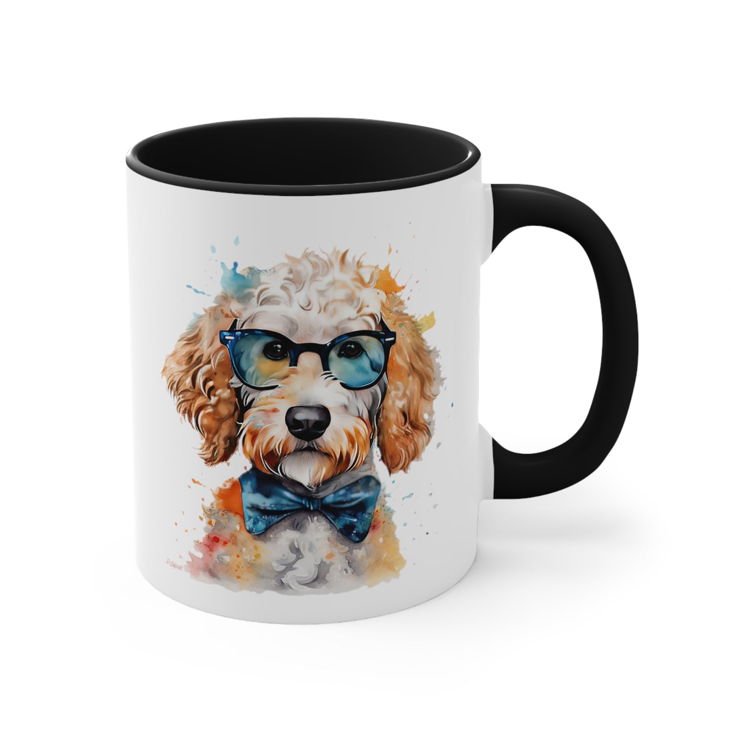 Mini Golden Doodle 9 Accent Mugs