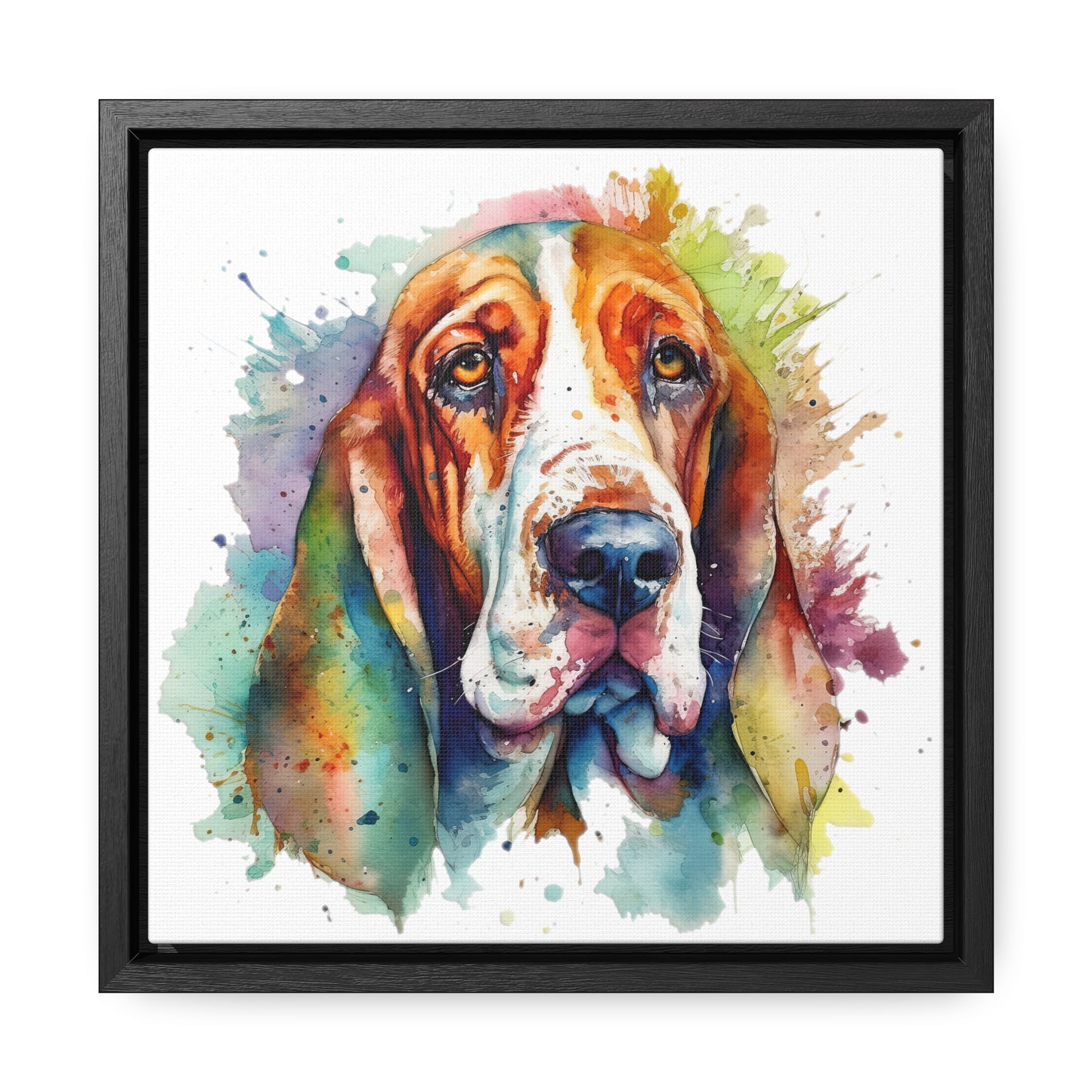 Basset Hound 1 Gallery Canvas Wraps, Square Frame