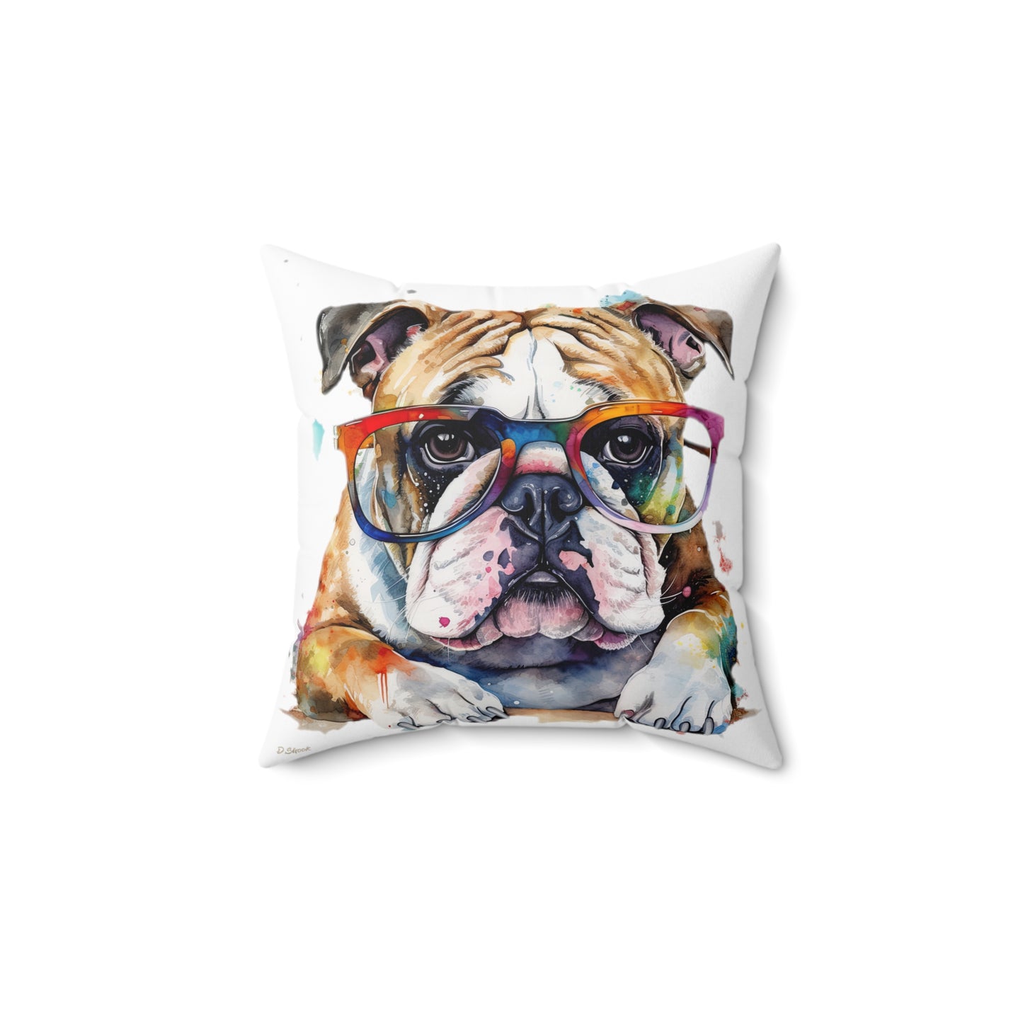 Bulldog 5 Spun Polyester Square Pillow