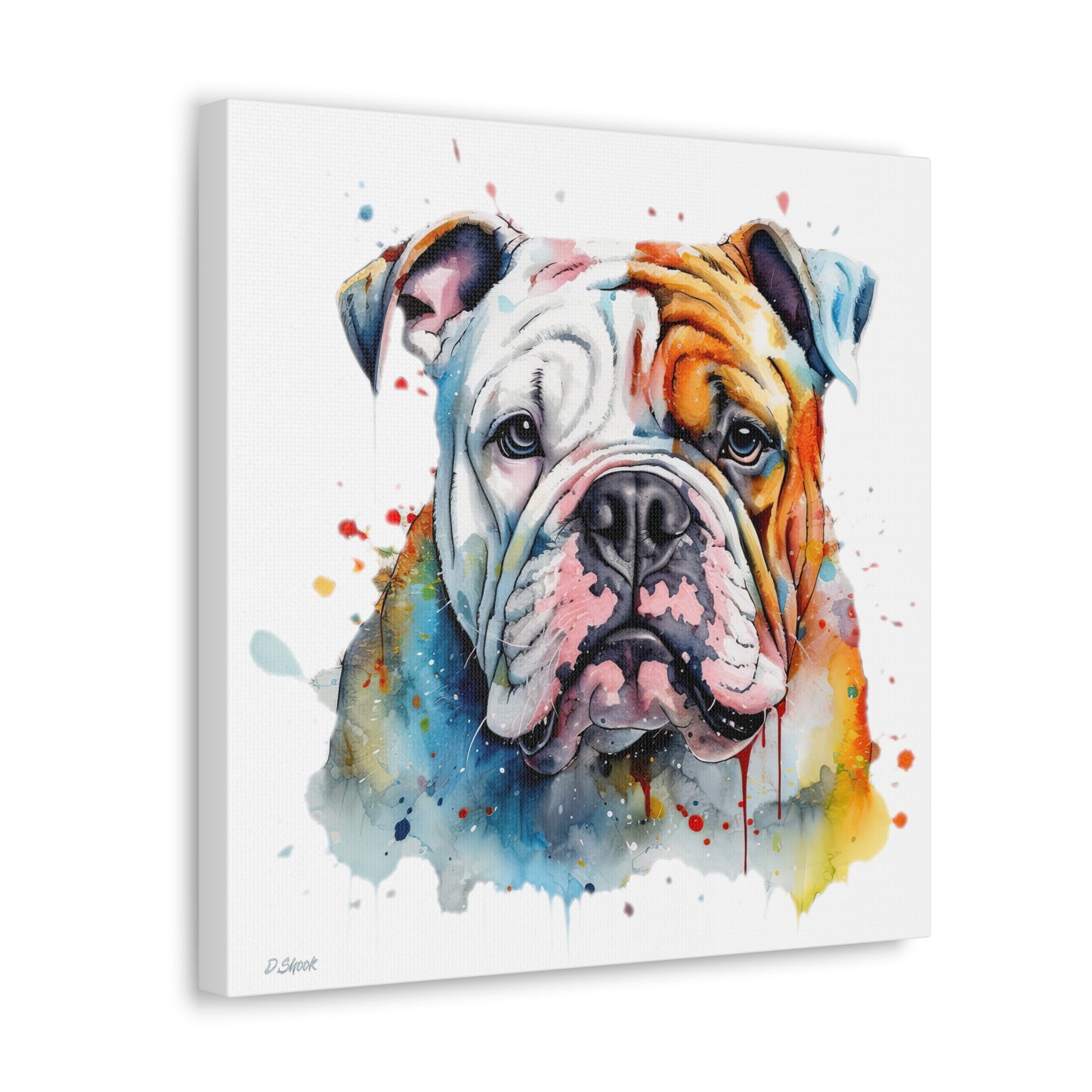 bulldog 3 Canvas Gallery Wraps