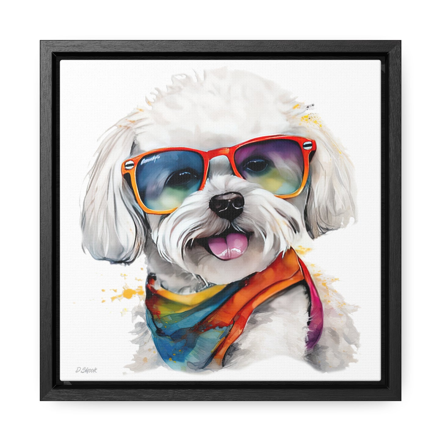Bichon Frise 5 Gallery Canvas Wraps, Square Frame
