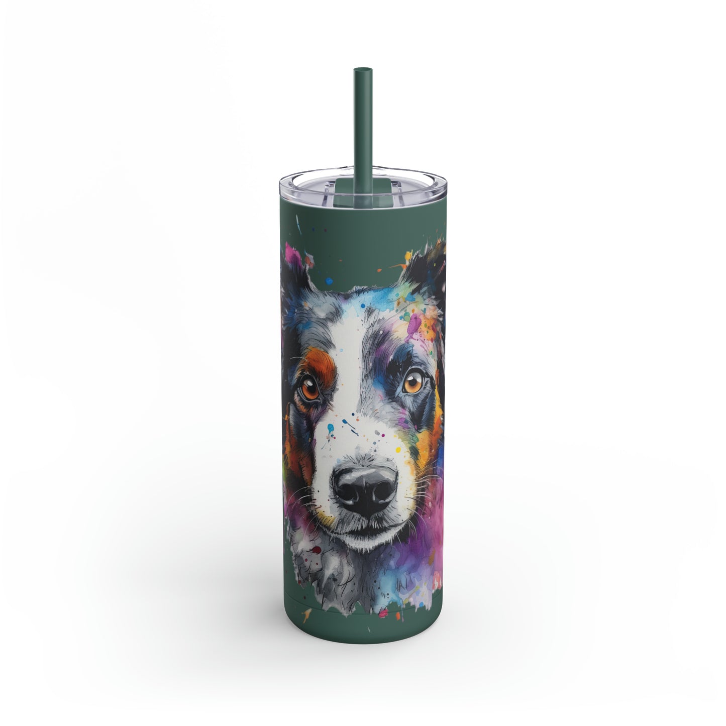 Border Collie 1 Maars Maker Skinny Matte Tumbler, 20oz