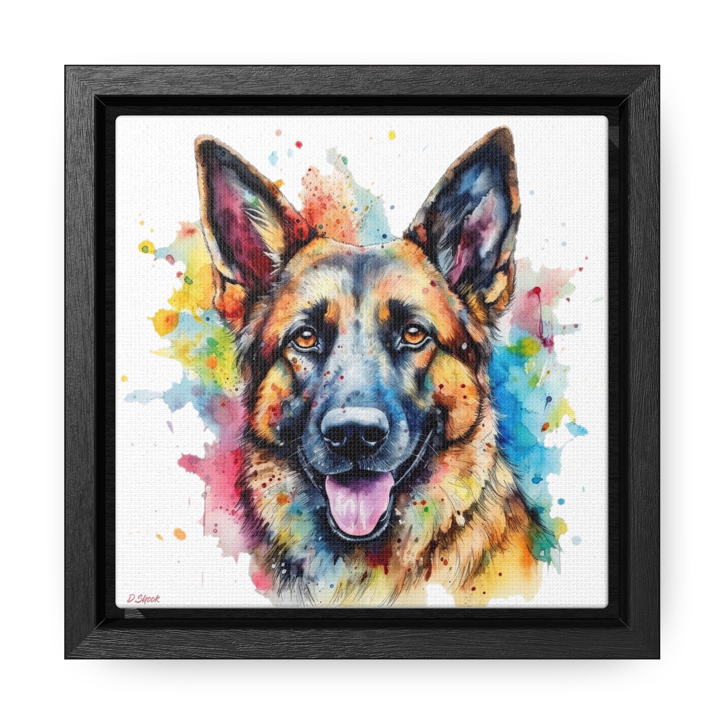 German Sheppard 1 Gallery Canvas Wraps, Square Frame