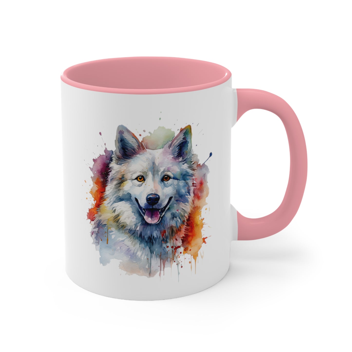 American Eskimo Dog 3 Accent Mugs