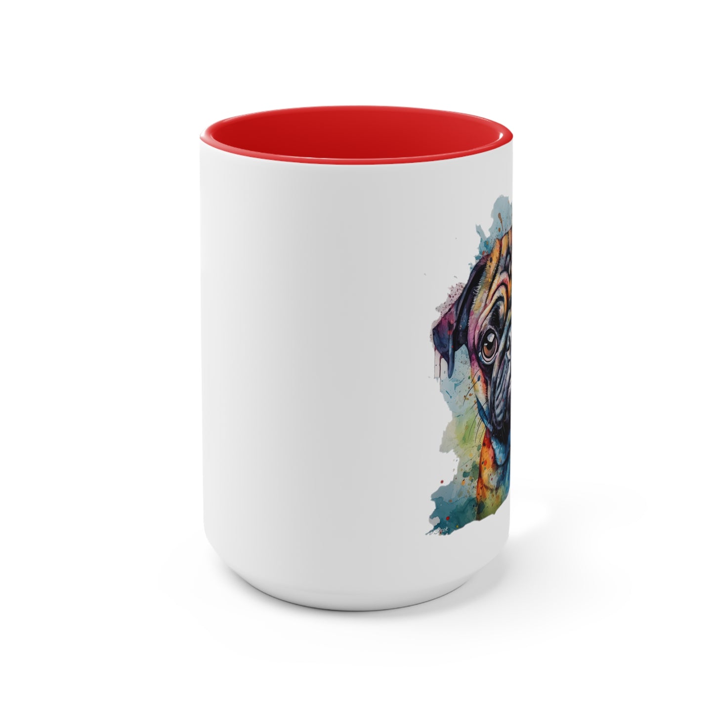Pug 2 Accent Mugs