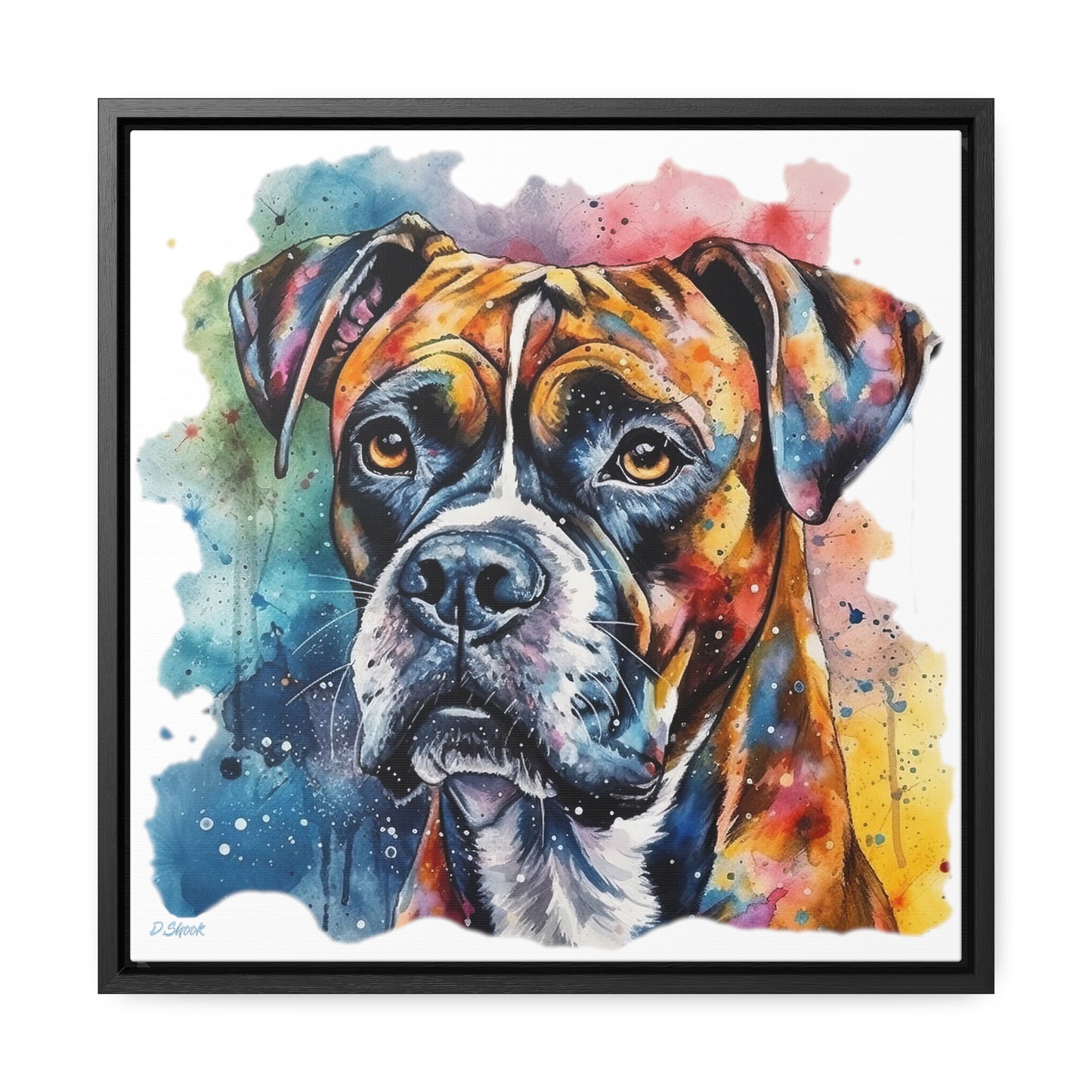 Boxer 3 Gallery Canvas Wraps, Square Frame