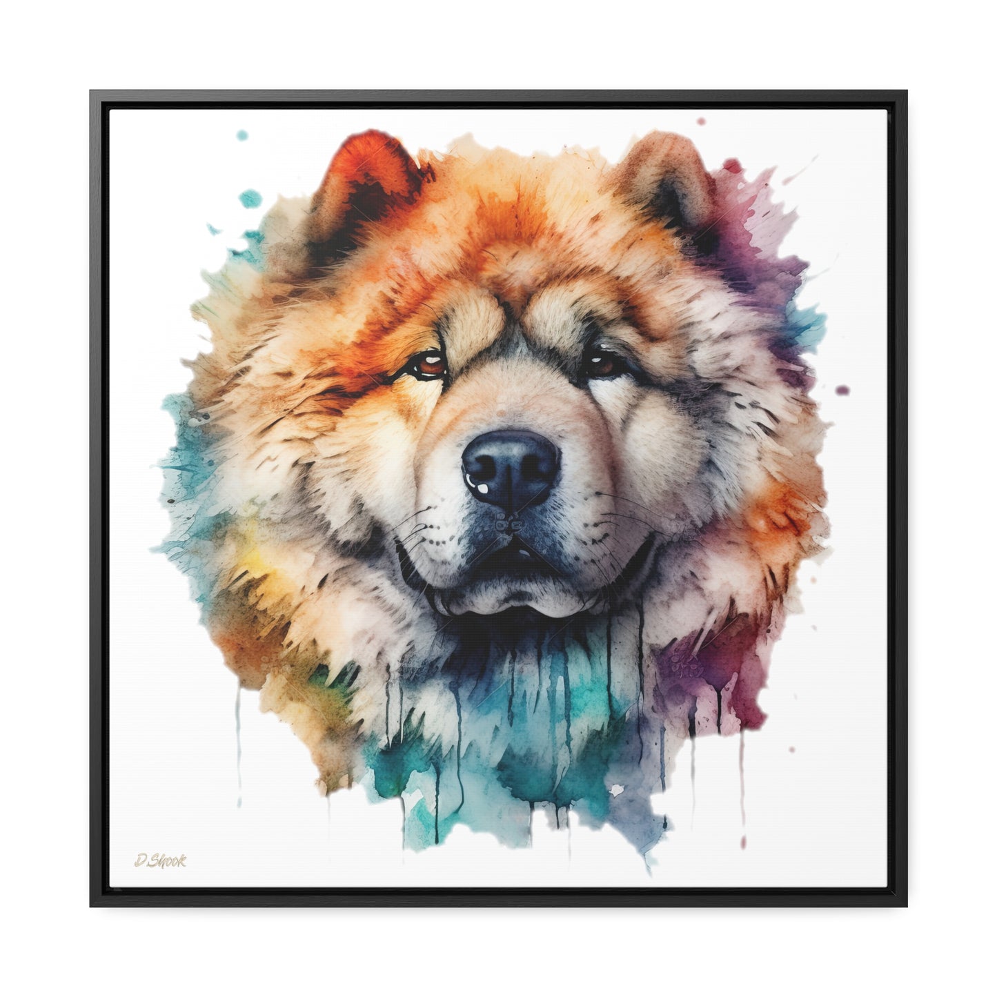 Chow Chow 3 Gallery Canvas Wraps, Square Frame