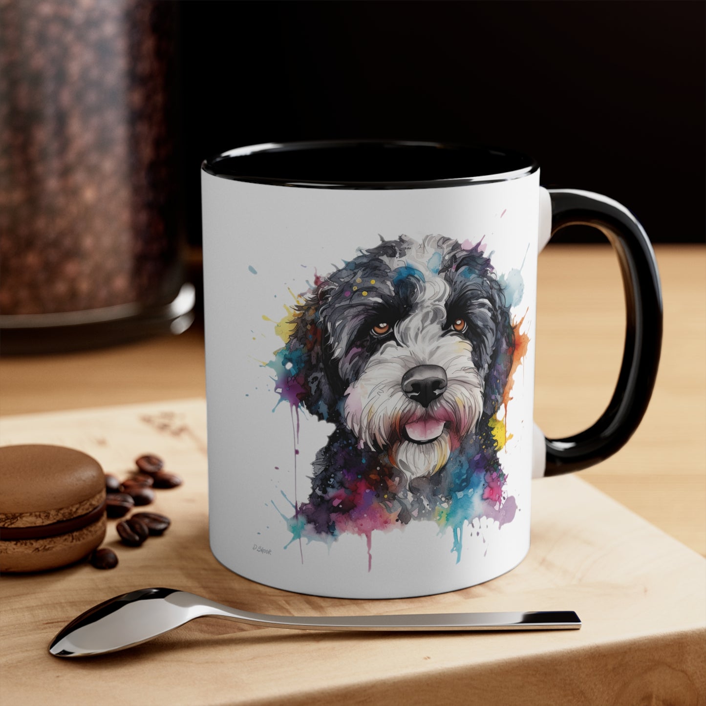 Portuguese Water Dog 1 Accent Mugs