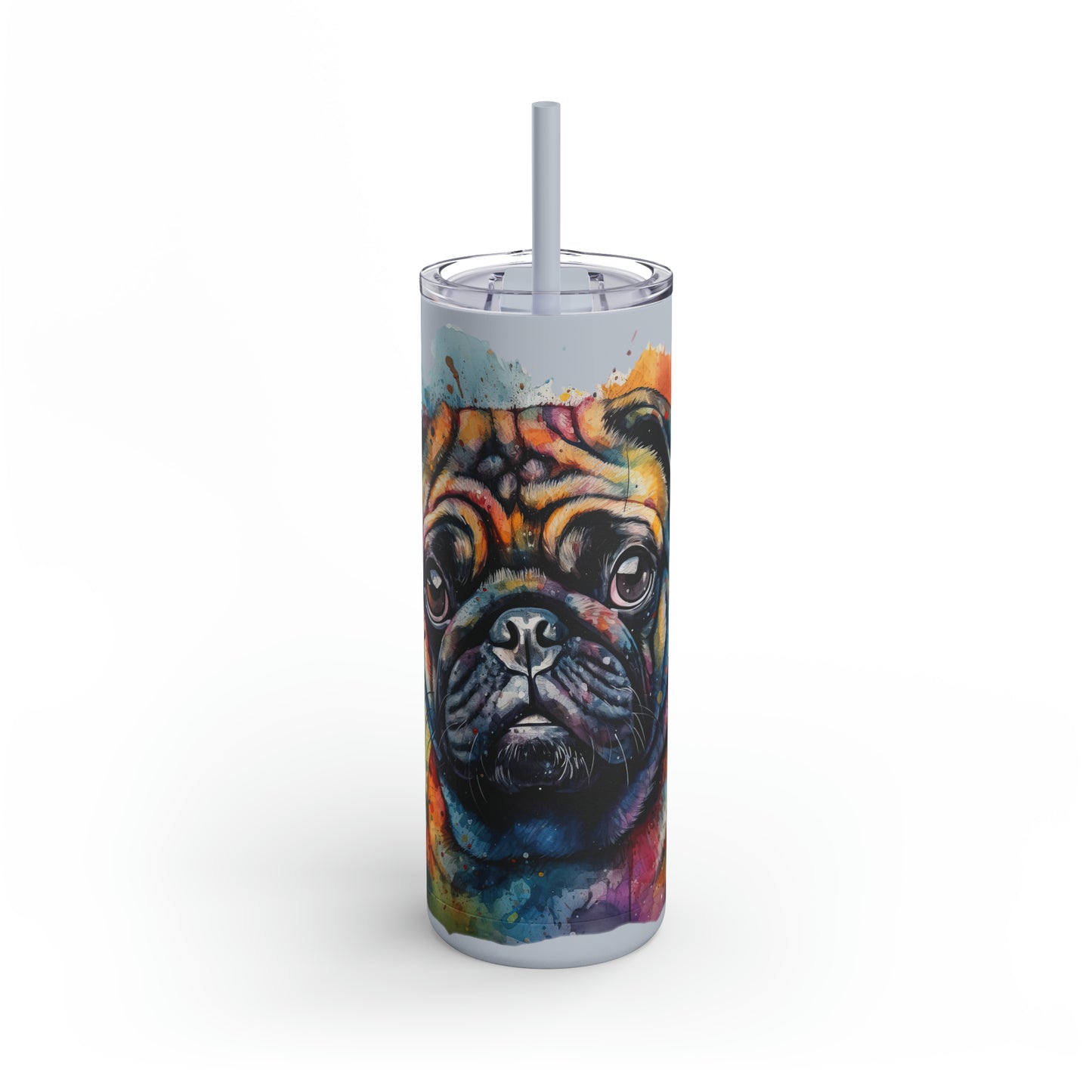 Pug 2 Maars Maker Skinny Matte Tumbler, 20oz
