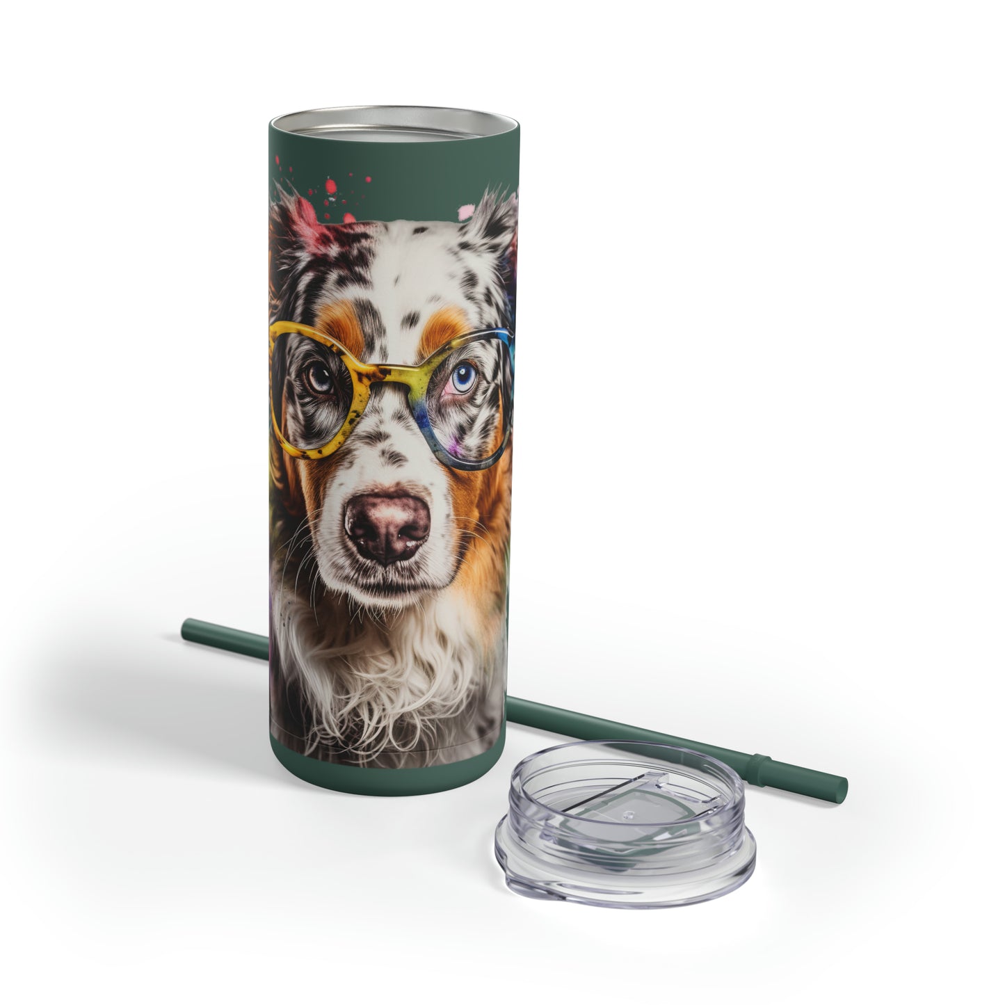 Australian Shepherd 4 Maars Maker Skinny Matte Tumbler, 20oz