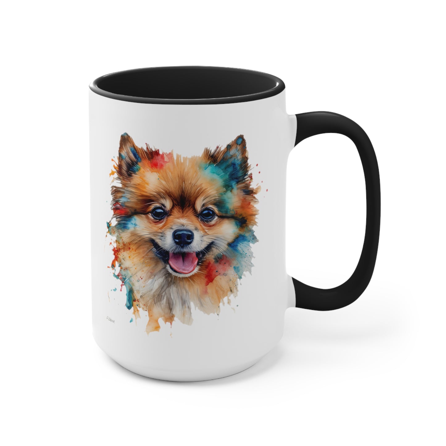 Pomeranian 3 Accent Mugs