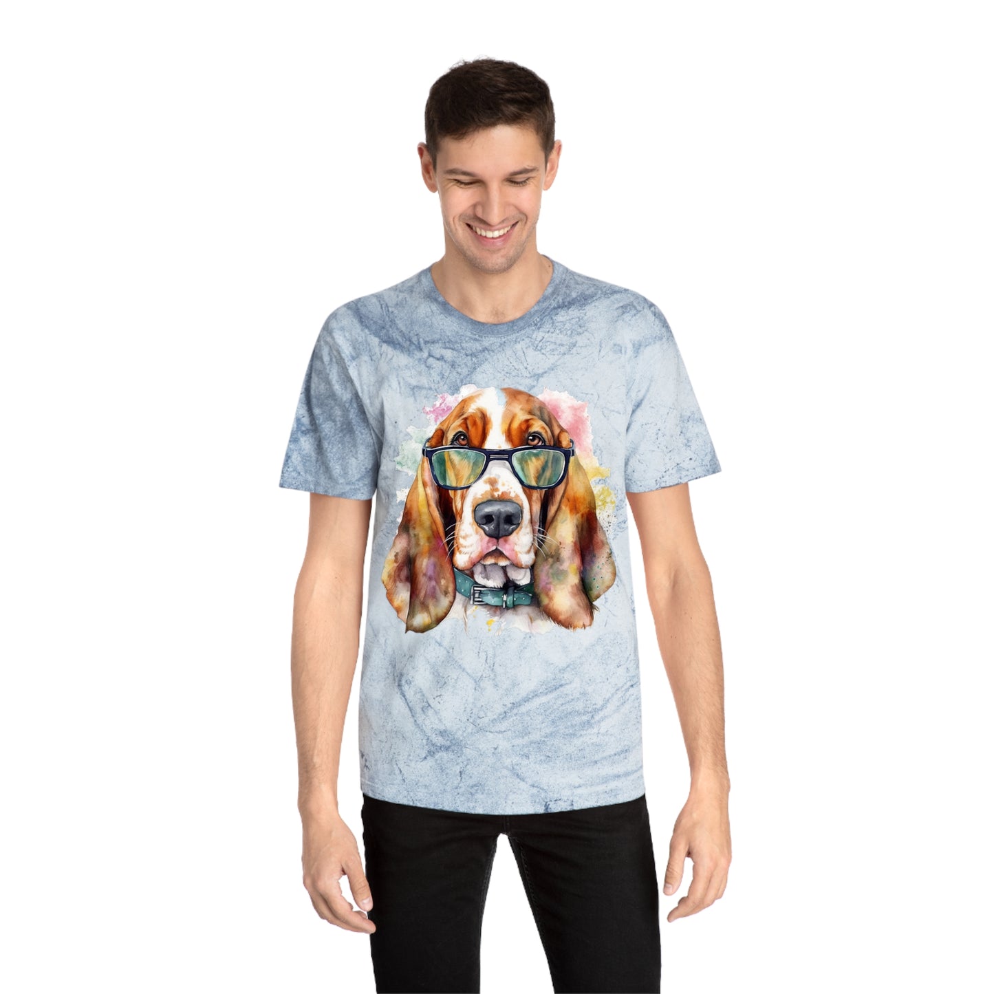 Basset Hound 6 Unisex Color Blast T-Shirt