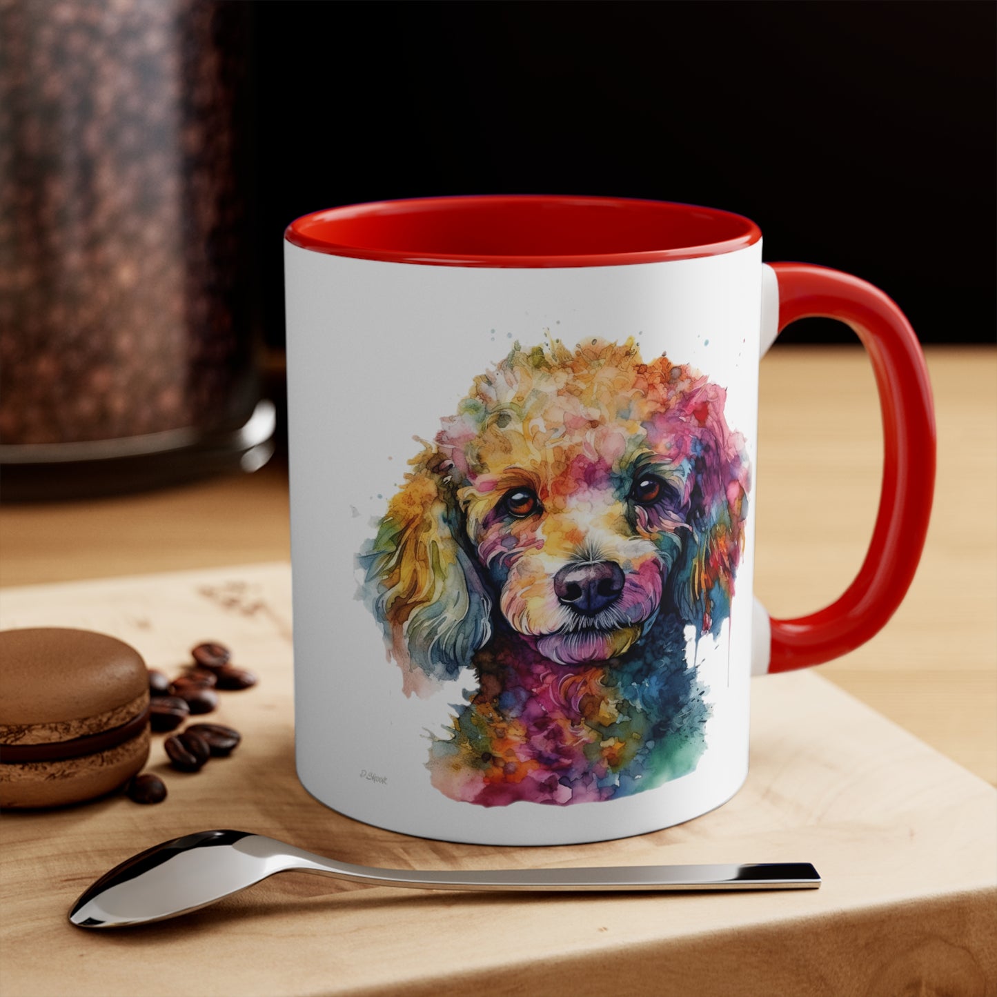 Poodle 2 Accent Mugs