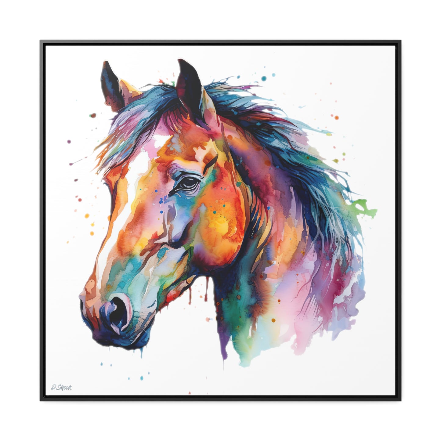 Horse Rescue 23 Gallery Canvas Wraps, Square Frame