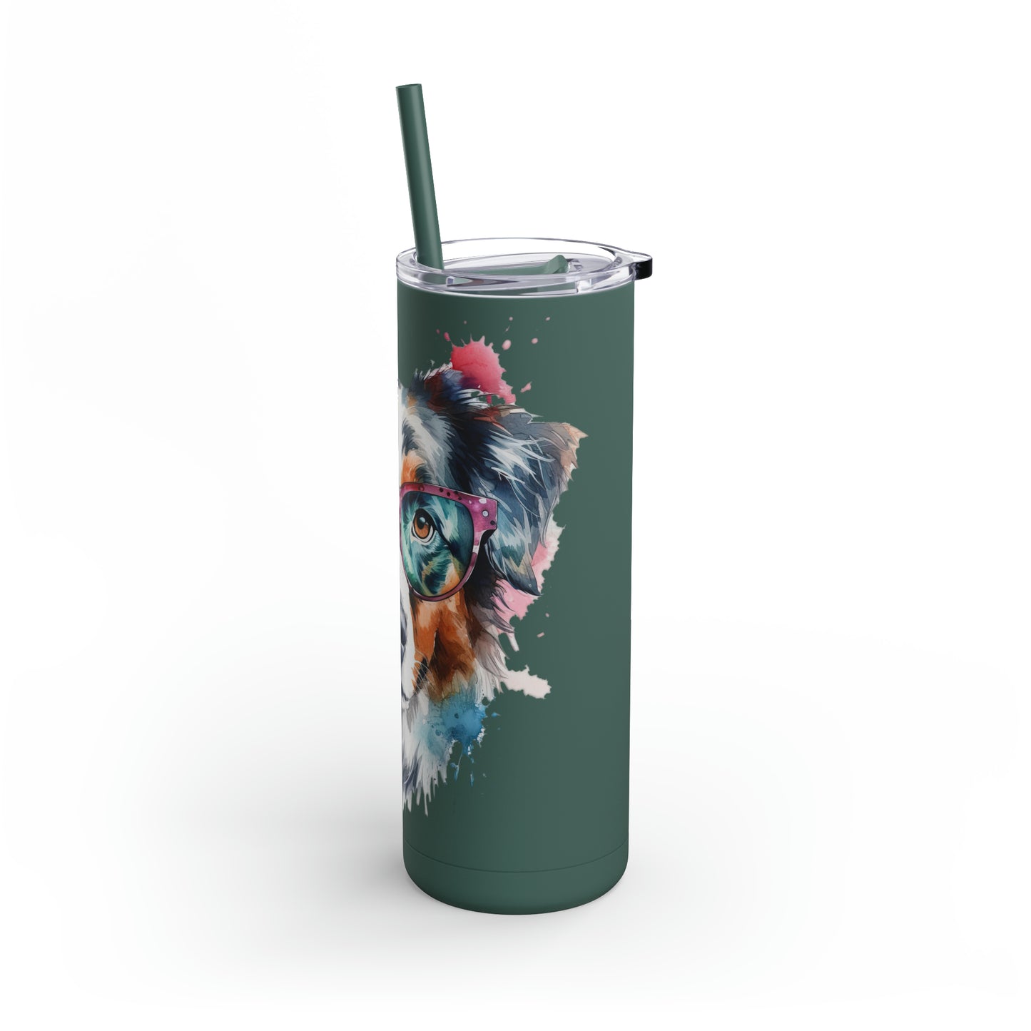 Australian Shepherd 5 Maars Maker Skinny Matte Tumbler, 20oz