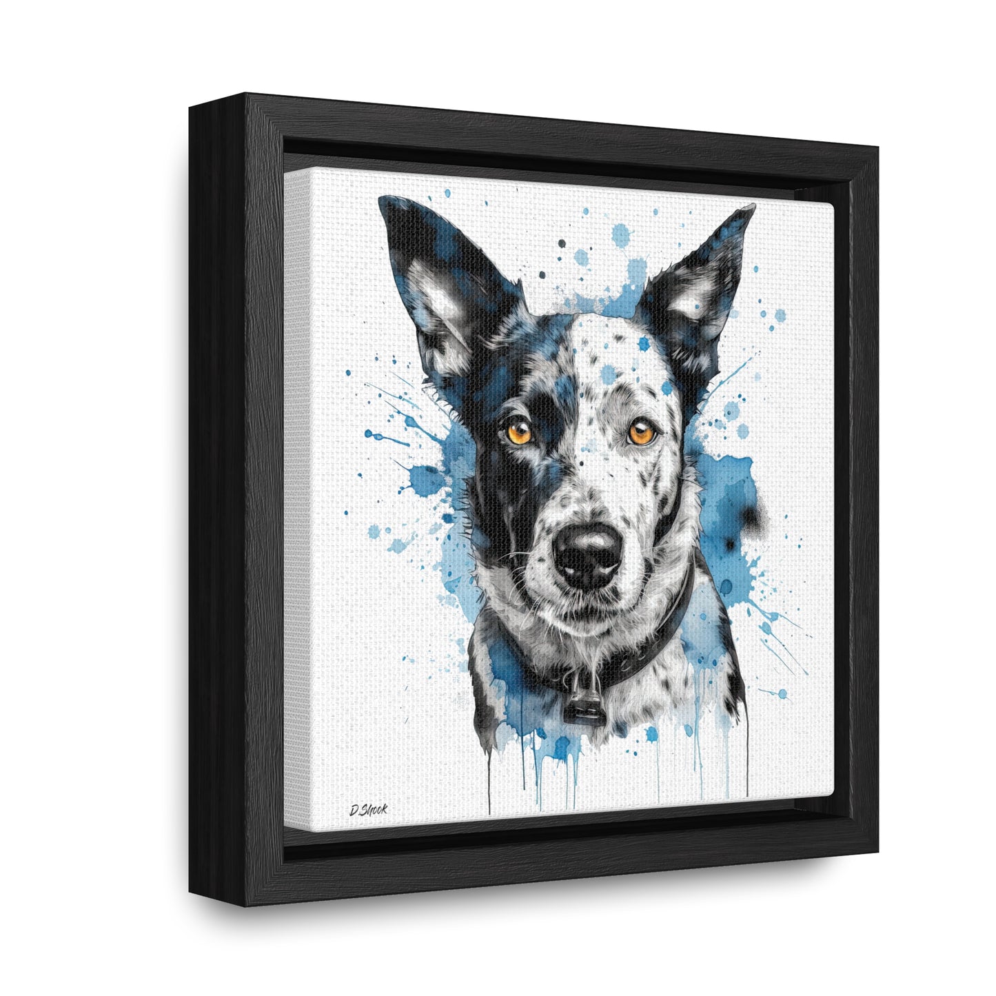 Blue Heeler 3 Gallery Canvas Wraps, Square Frame