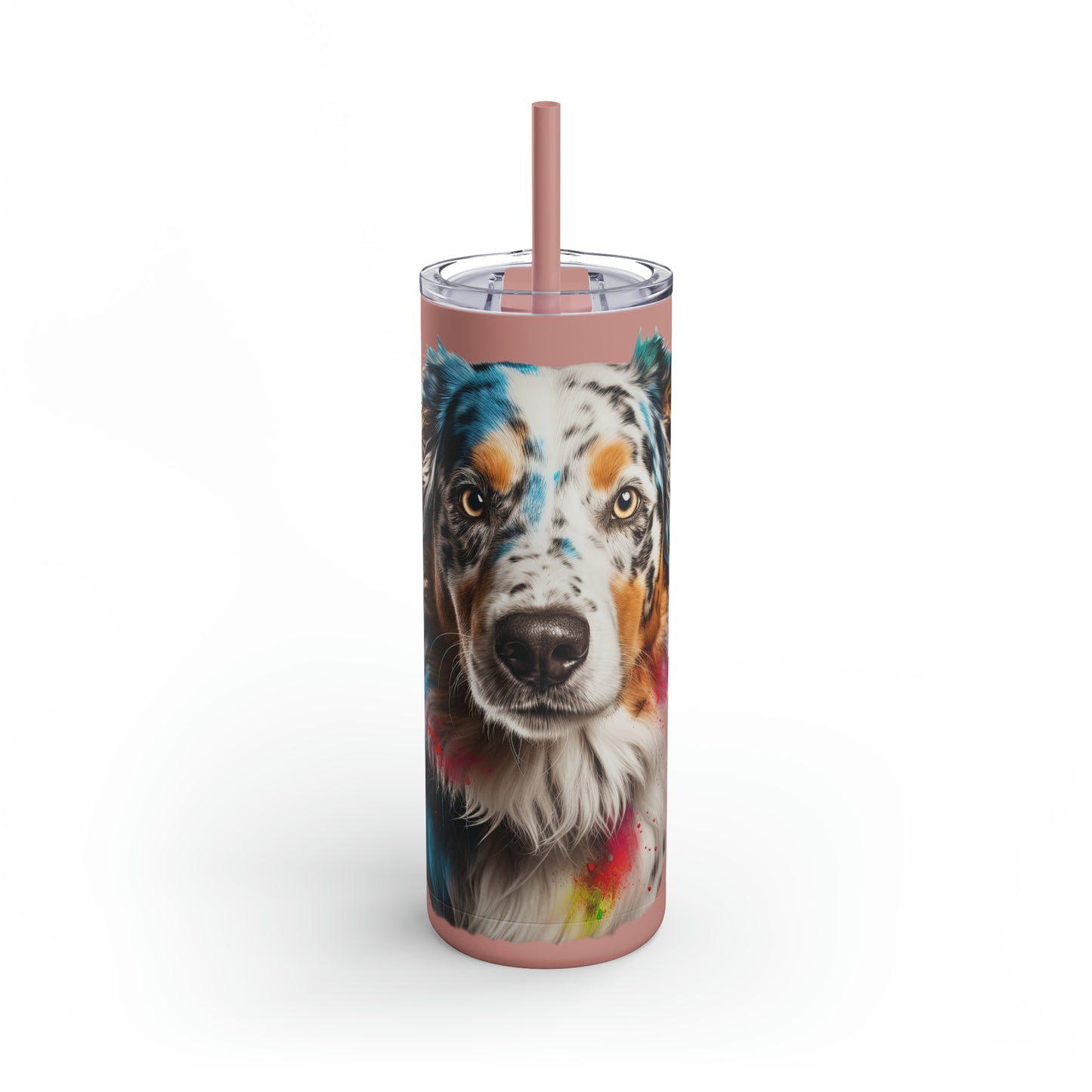 Australian Shepherd 3 Maars Maker Skinny Matte Tumbler, 20oz