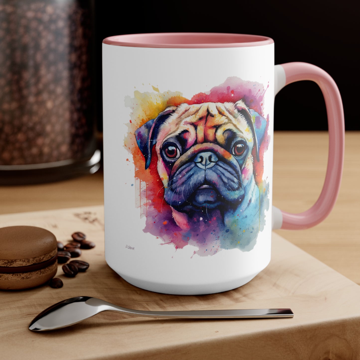 Pug 1 Accent Mugs