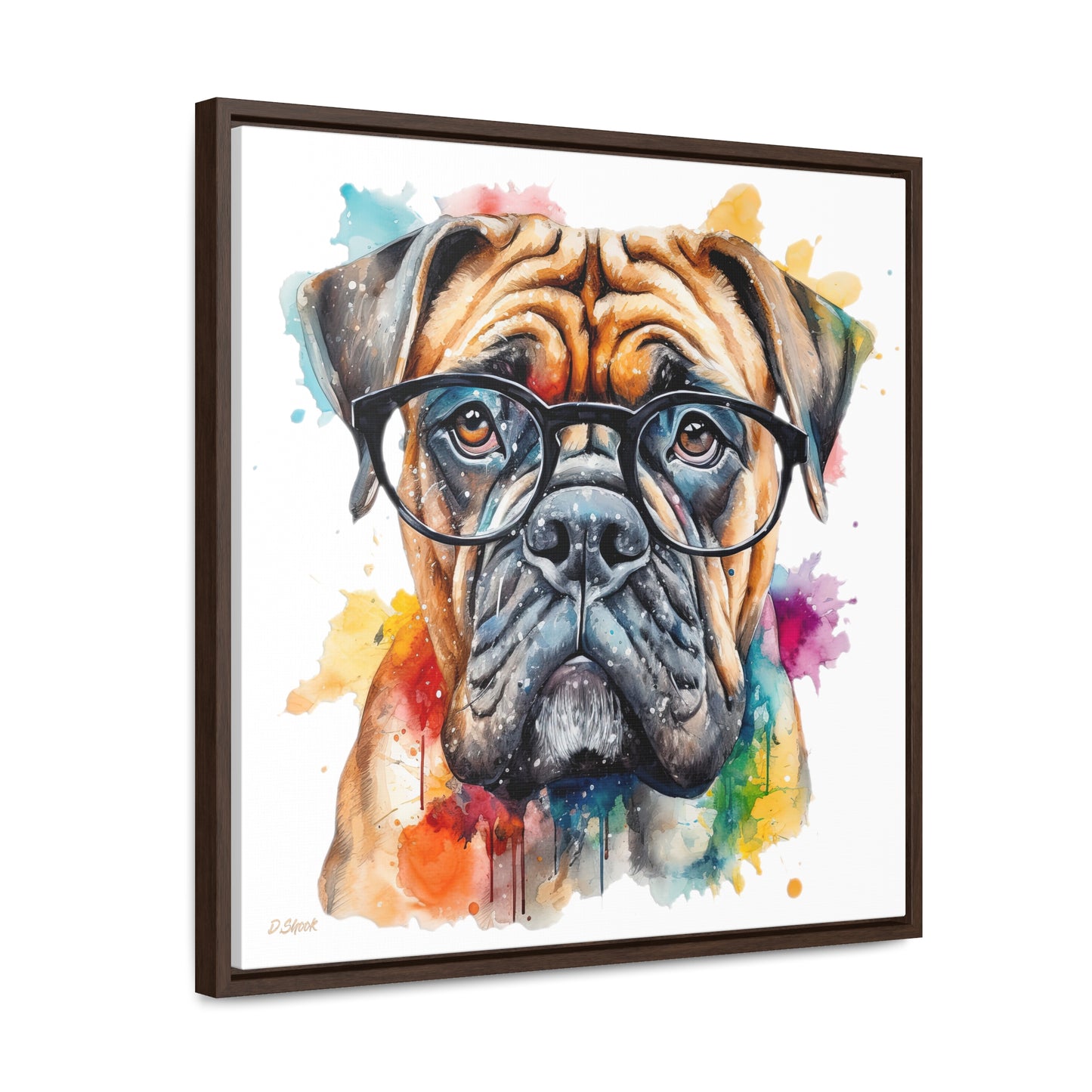 Bullmastiff 6 Gallery Canvas Wraps, Square Frame
