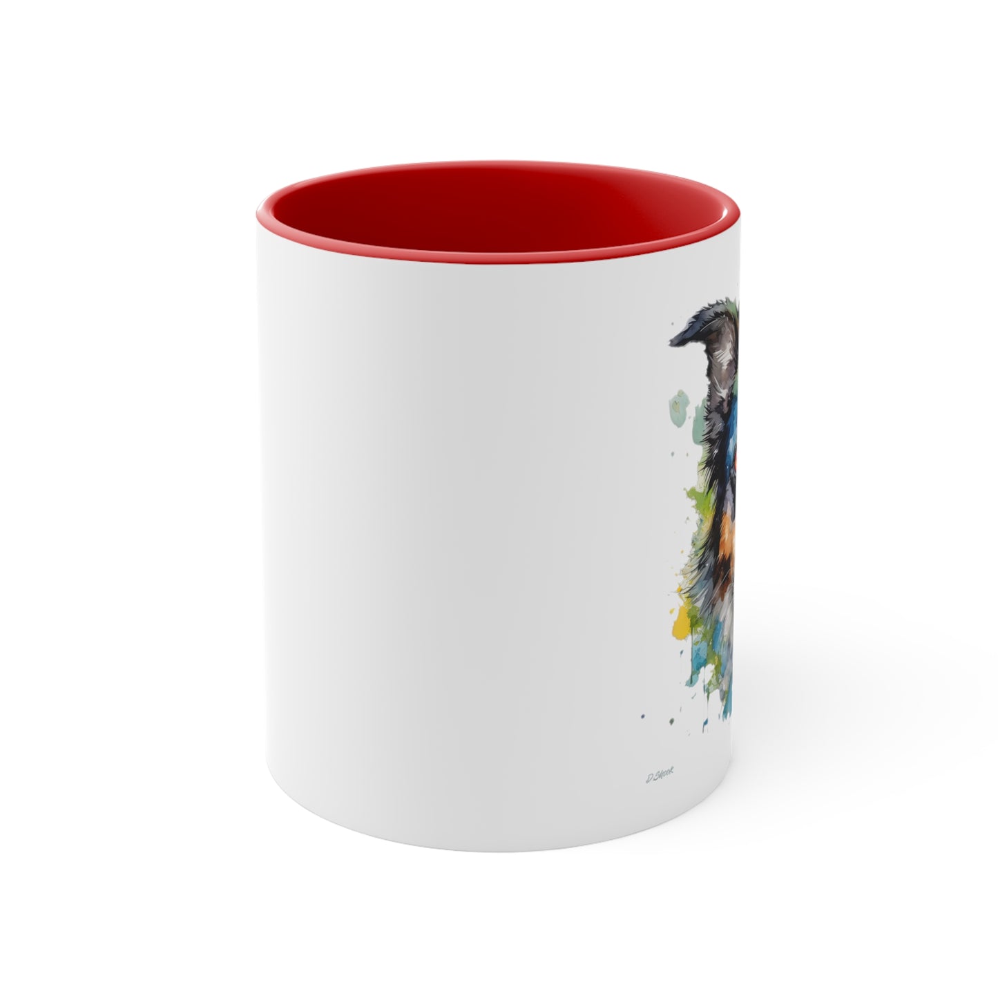 Border Collie 3 Accent Mugs