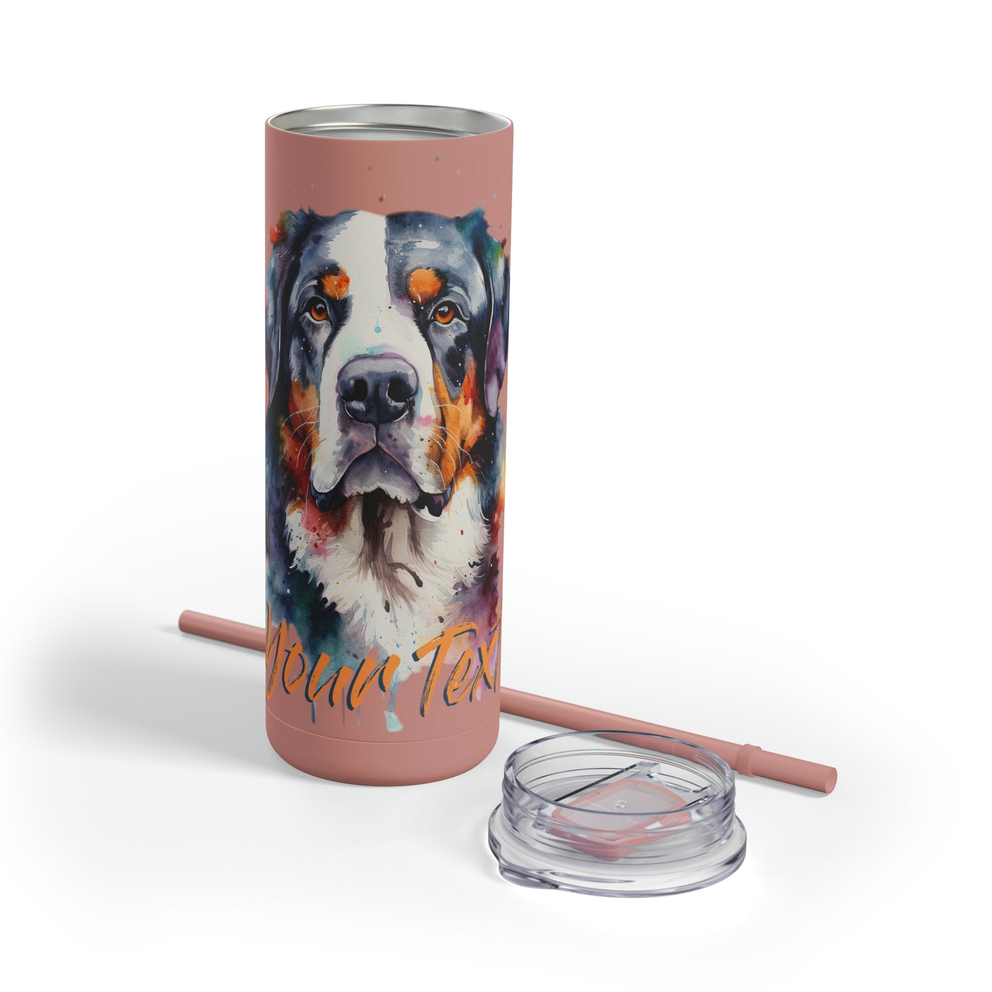 Greater Swiss Mountain Dog 3 (Your Text) Maars Maker Skinny Matte Tumbler, 20oz