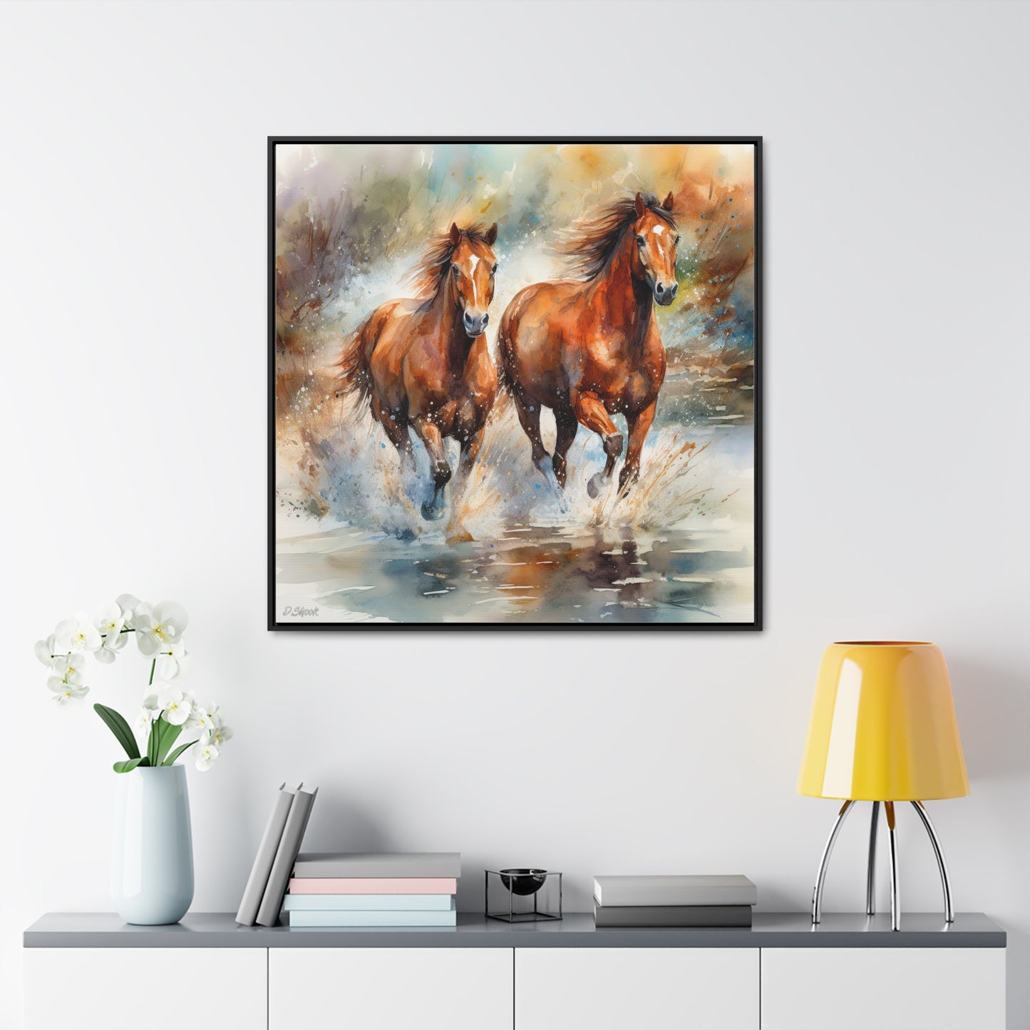 Horse Rescue 17 Gallery Canvas Wraps, Square Frame