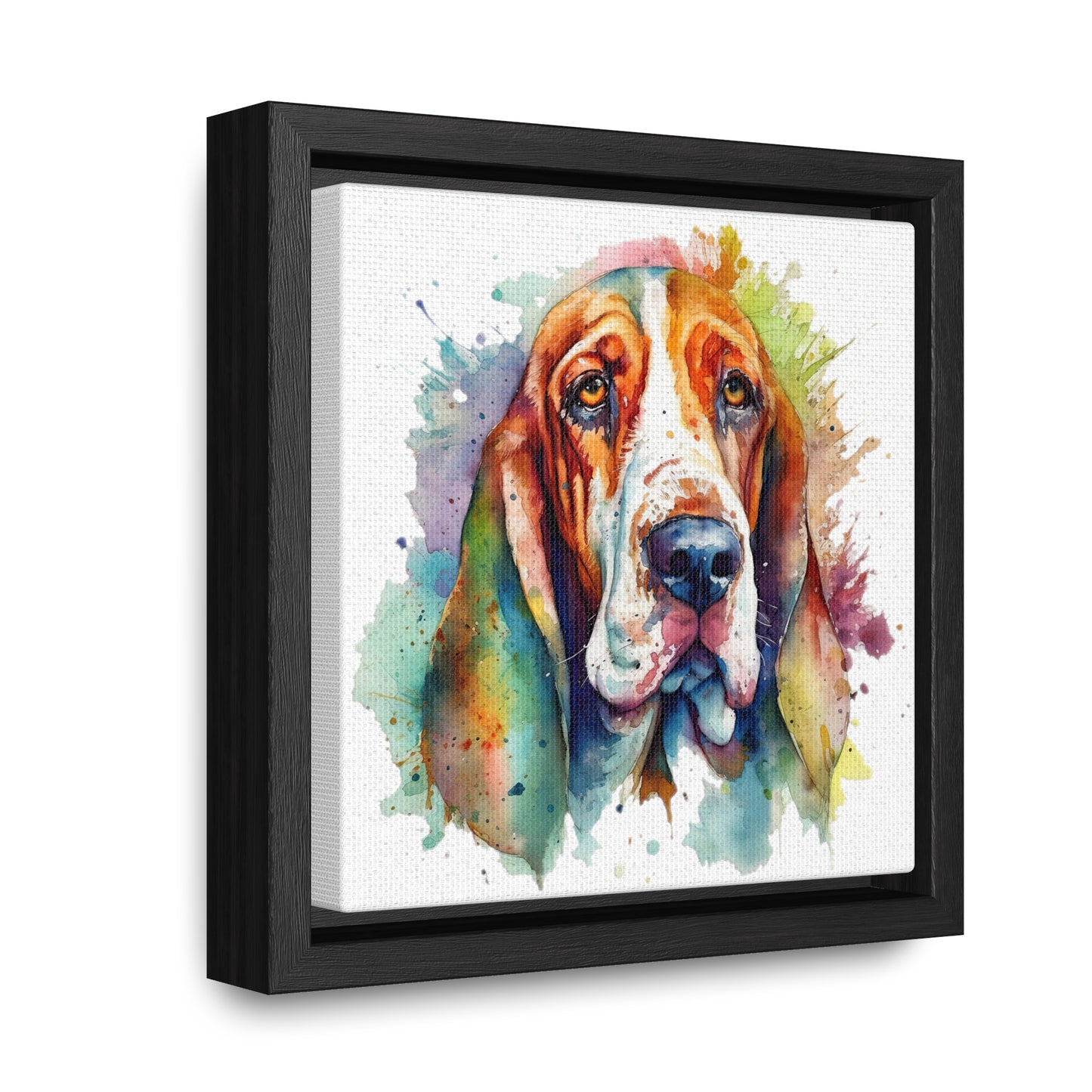 Basset Hound 1 Gallery Canvas Wraps, Square Frame