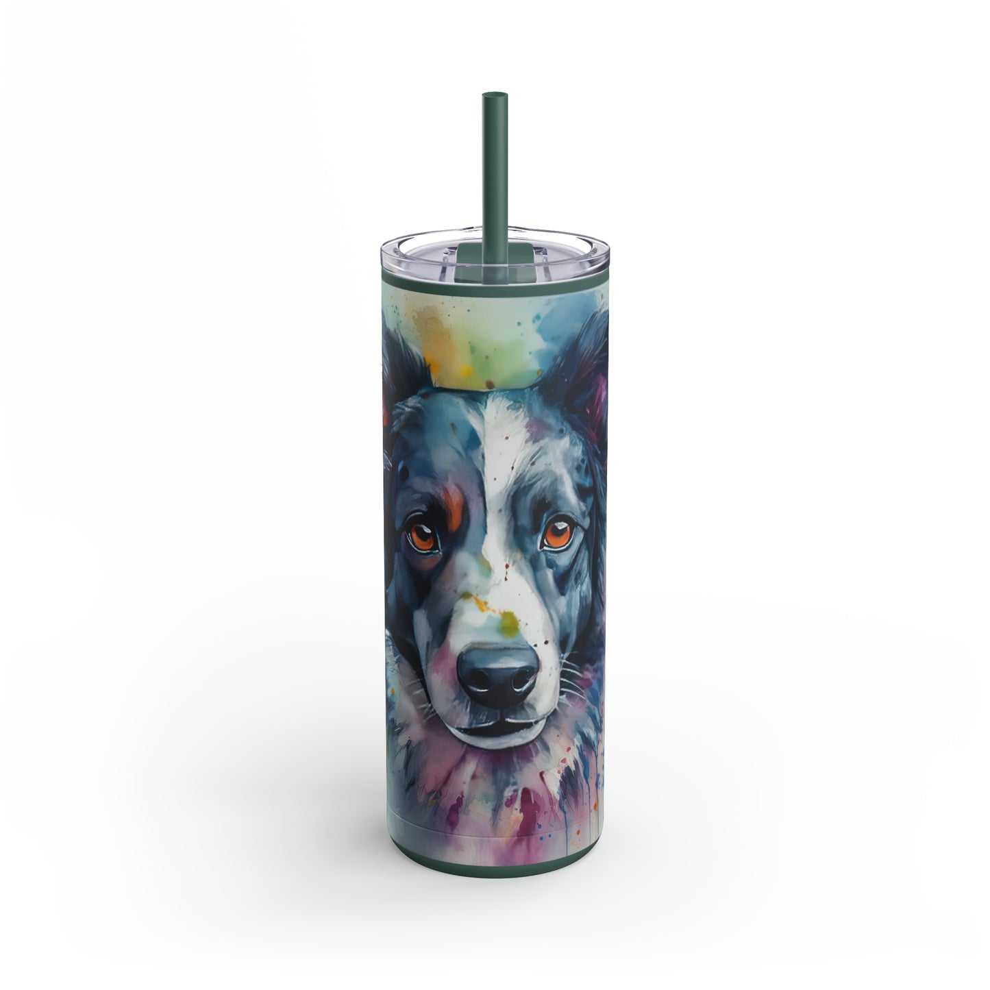 Border Collie 4 Maars Maker Skinny Matte Tumbler, 20oz