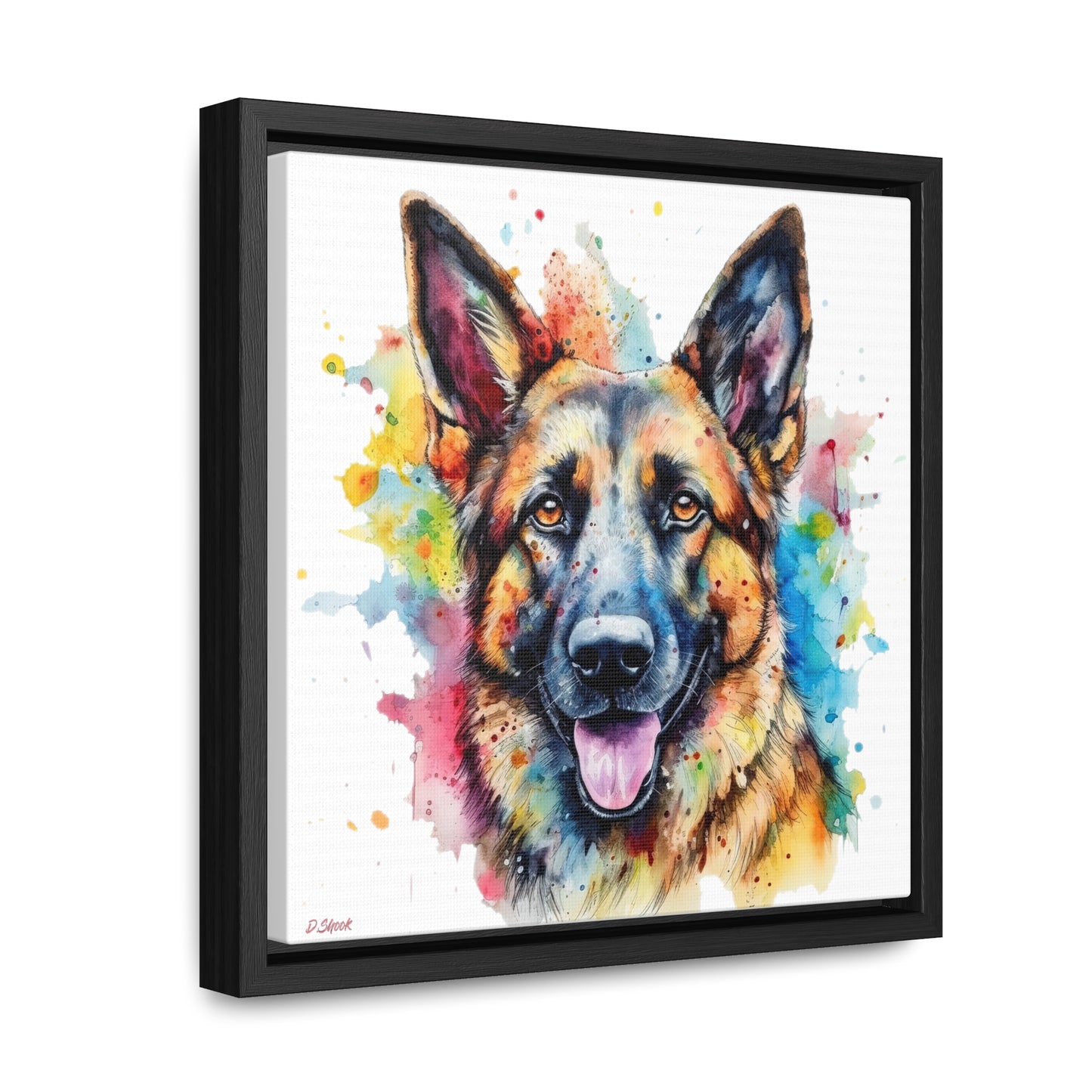 German Sheppard 1 Gallery Canvas Wraps, Square Frame
