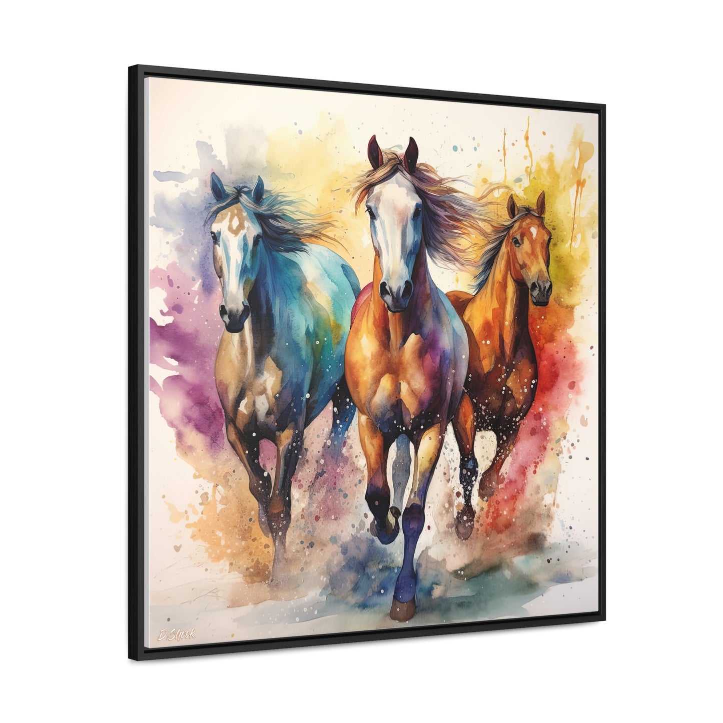 Horse Rescue 8 Gallery Canvas Wraps, Square Frame