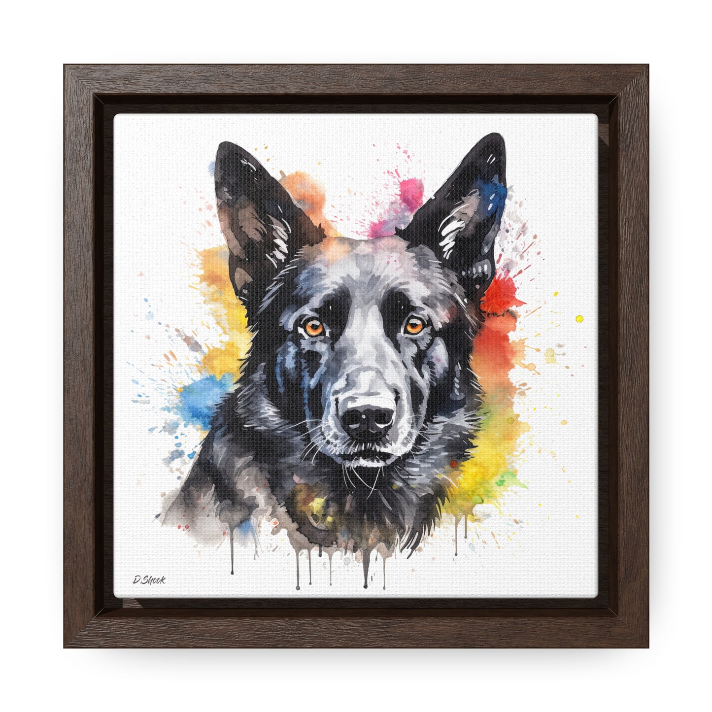 German Sheppard 21 Gallery Canvas Wraps, Square Frame
