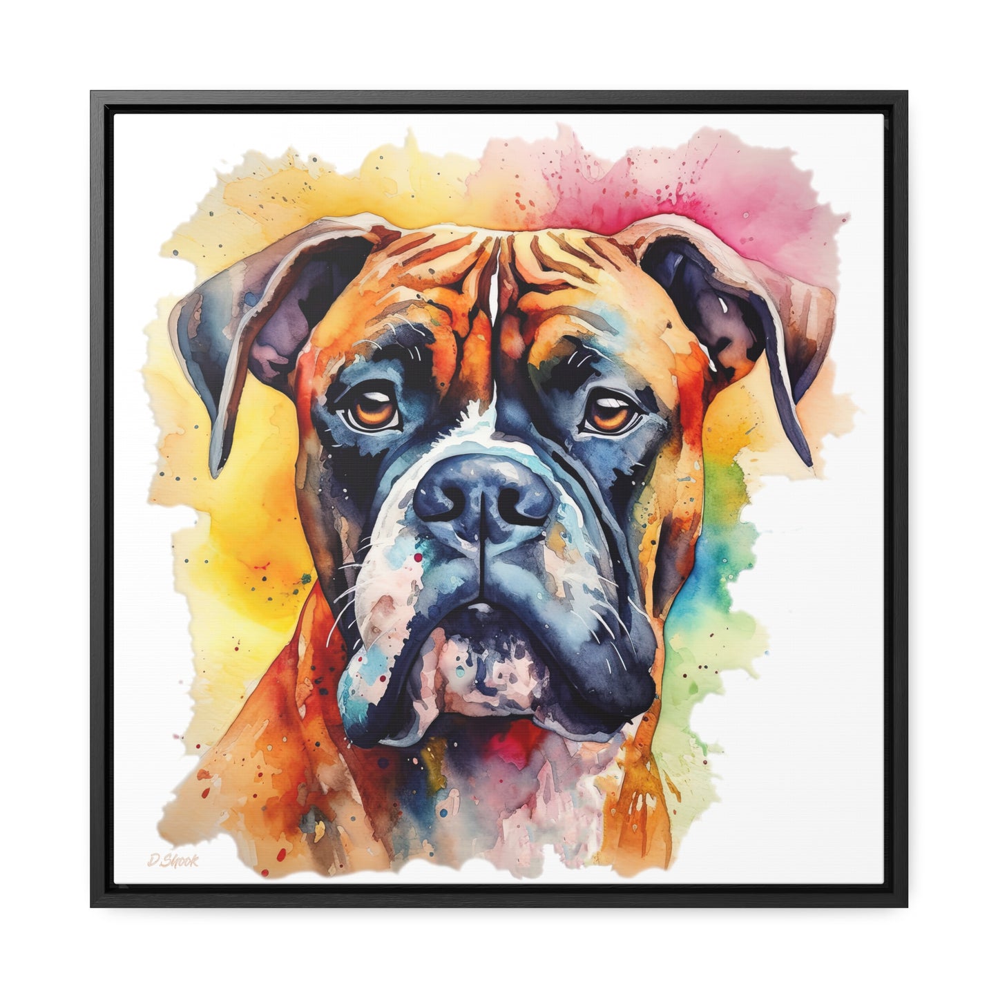 Boxer 1 Gallery Canvas Wraps, Square Frame