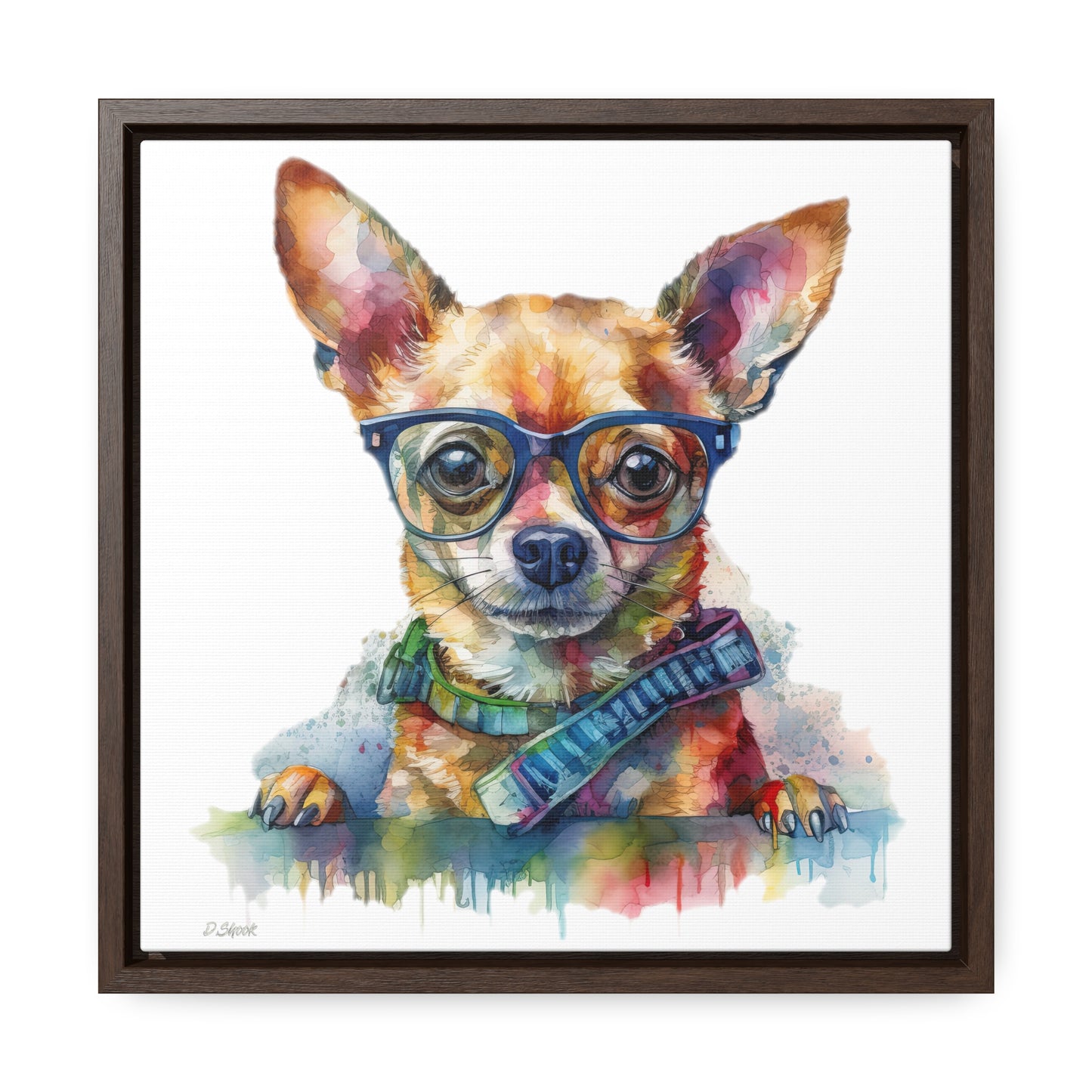 Chihuahua 4 Gallery Canvas Wraps, Square Frame