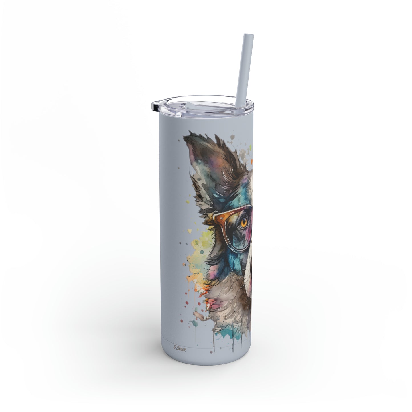 Border Collie 7 Maars Maker Skinny Matte Tumbler, 20oz