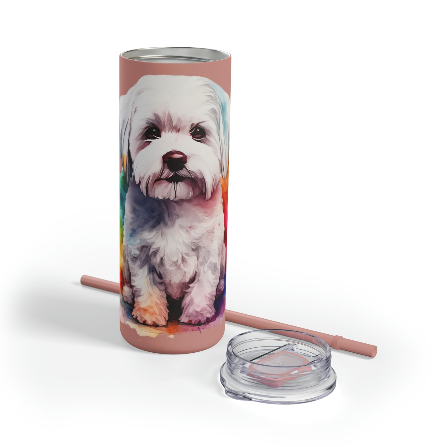 Maltese Dog 3 Maars Maker Skinny Matte Tumbler, 20oz