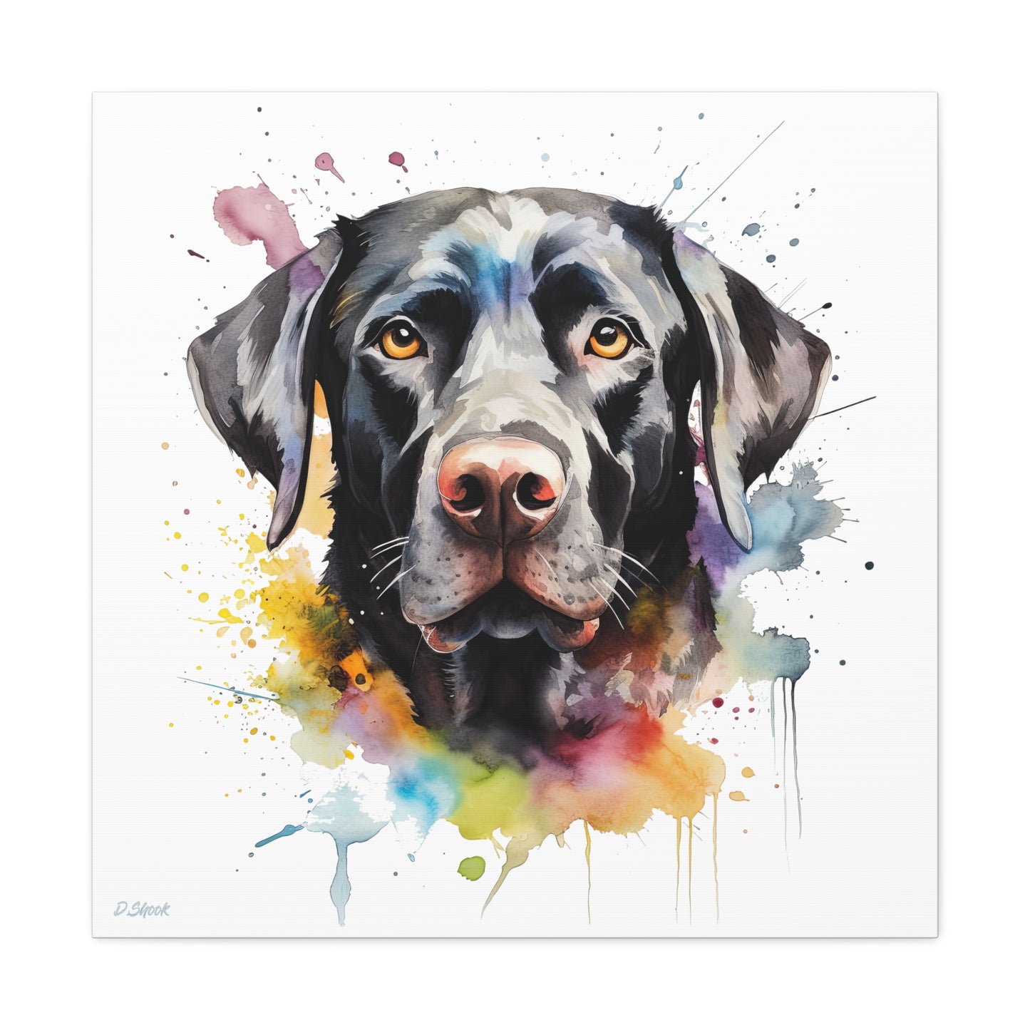 Black Lab 6 Canvas Gallery Wraps