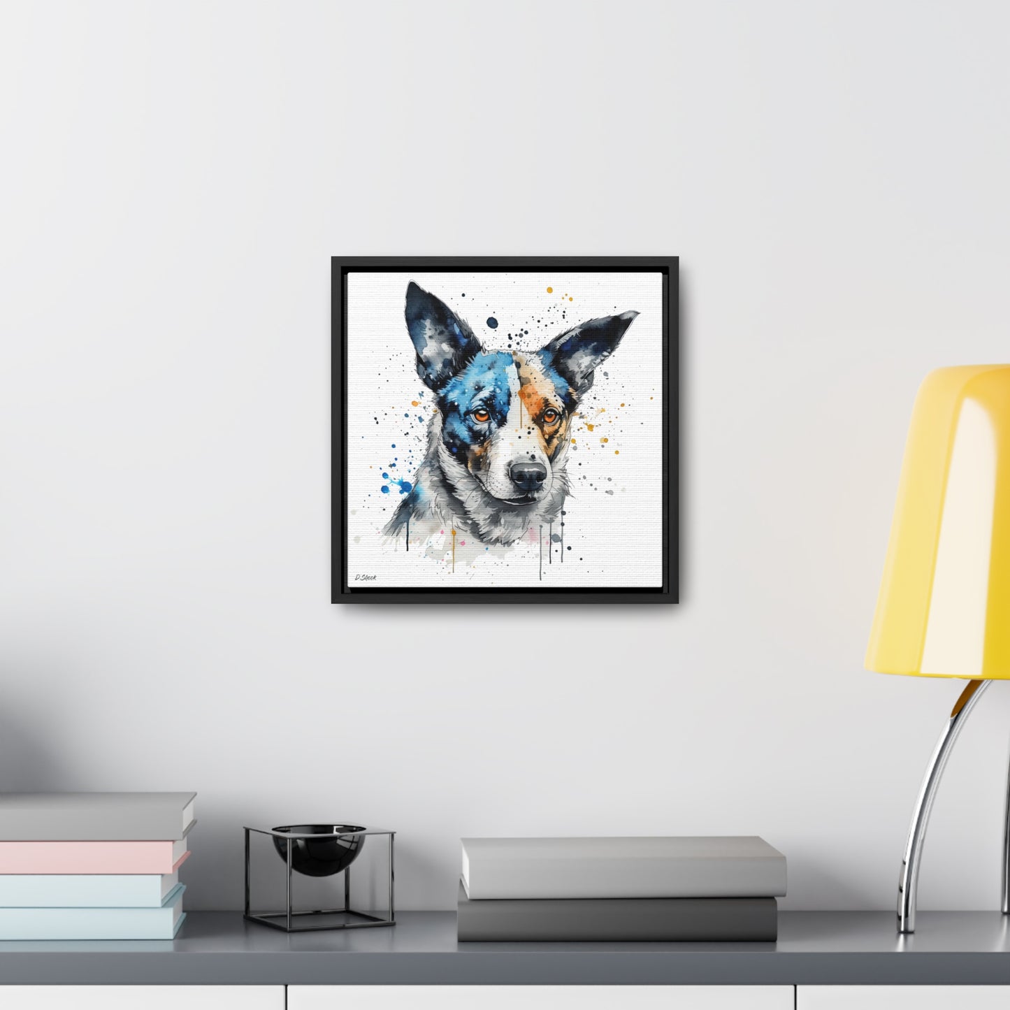 Blue Heeler 1 Gallery Canvas Wraps, Square Frame
