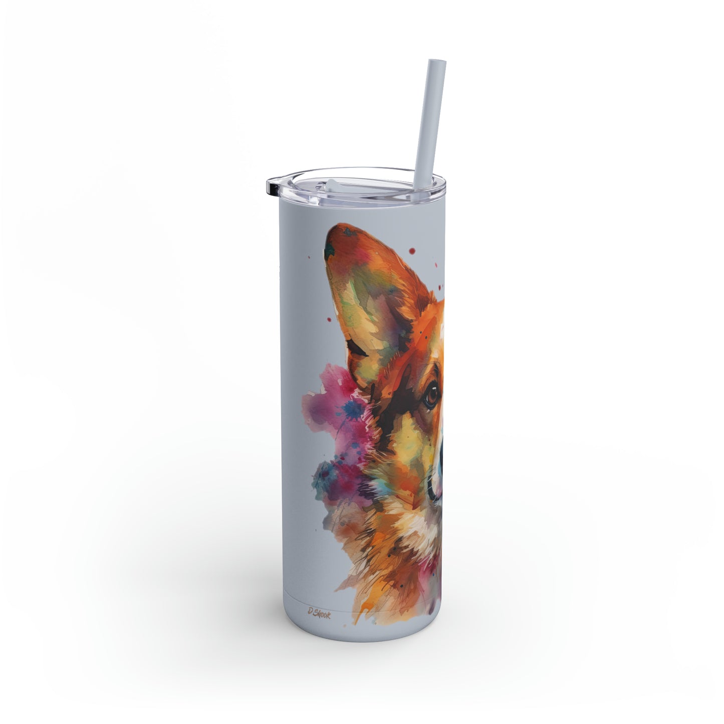 Pembroke Welsh Corgi 2 Maars Maker Skinny Matte Tumbler, 20oz