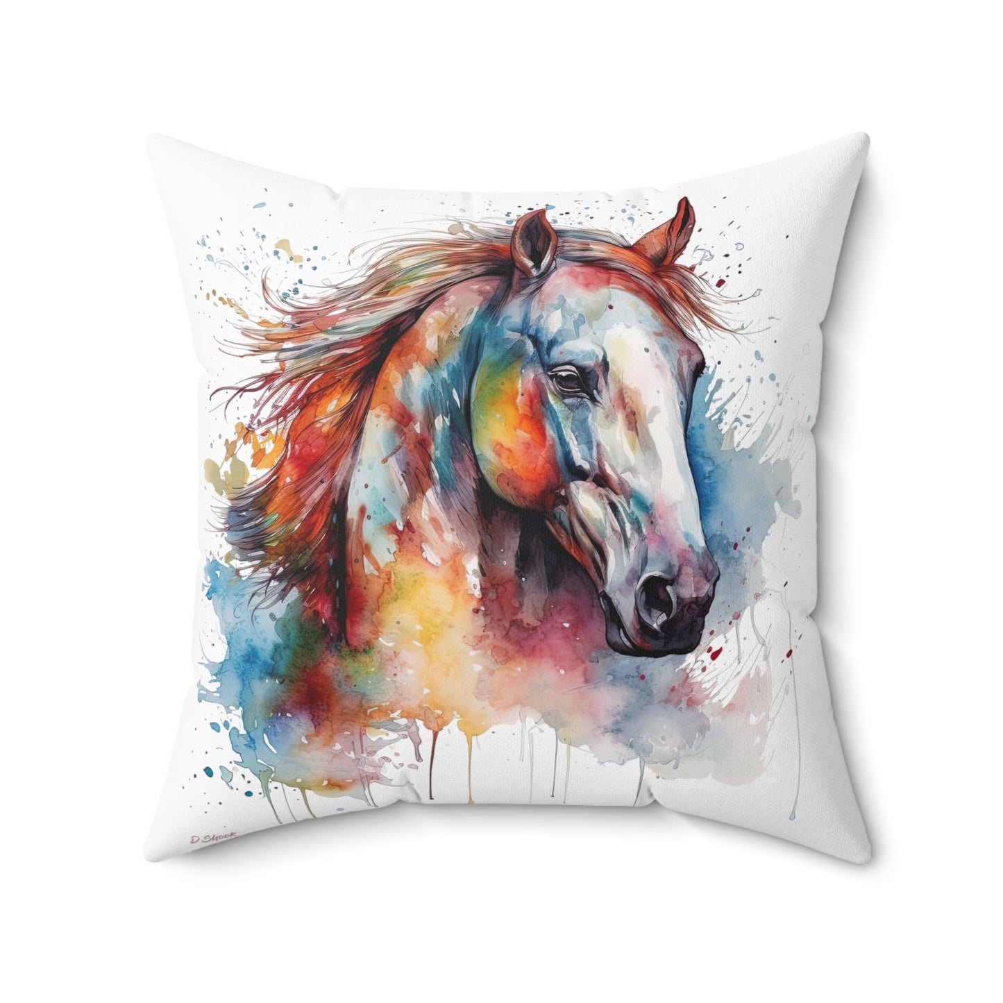 Horse Rescue 12 Spun Polyester Square Pillow