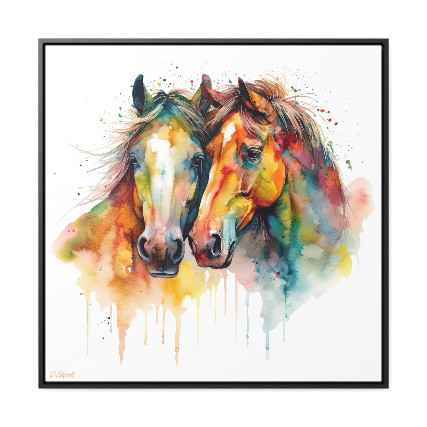 Horse Rescue 6 Gallery Canvas Wraps, Square Frame