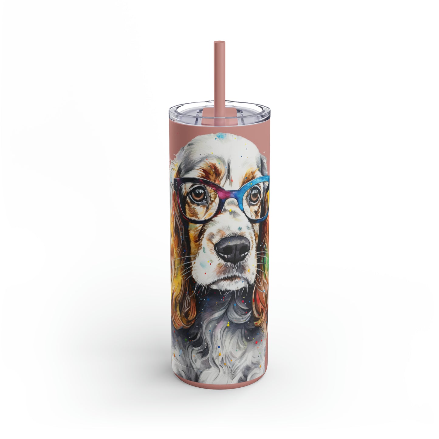 English Cocker Spaniel 6 Maars Maker Skinny Matte Tumbler, 20oz