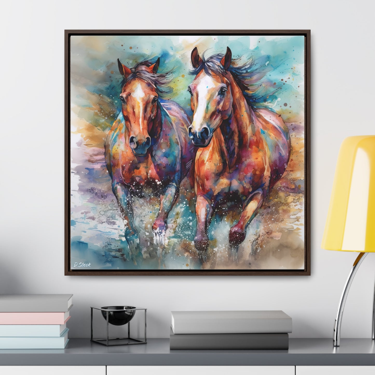 Horse Rescue 7 Gallery Canvas Wraps, Square Frame