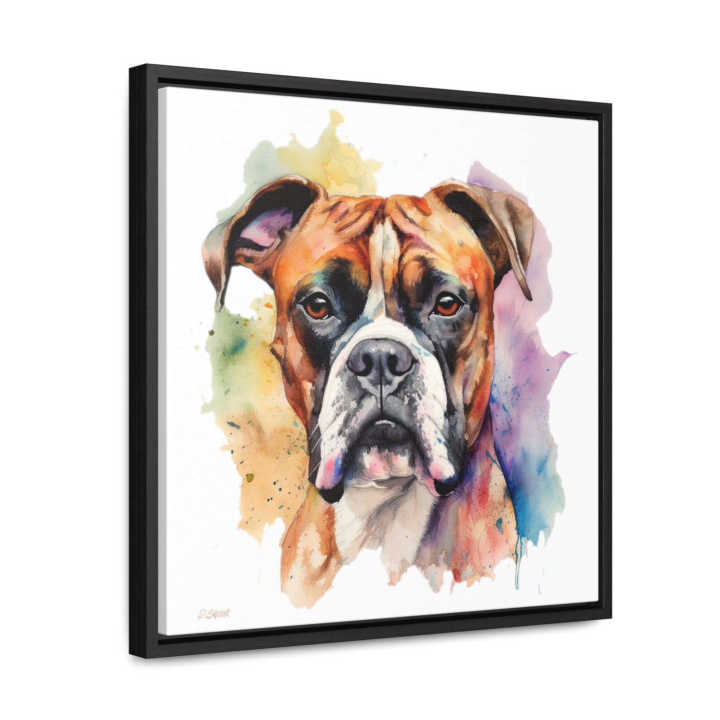 Boxer 2 Gallery Canvas Wraps, Square Frame