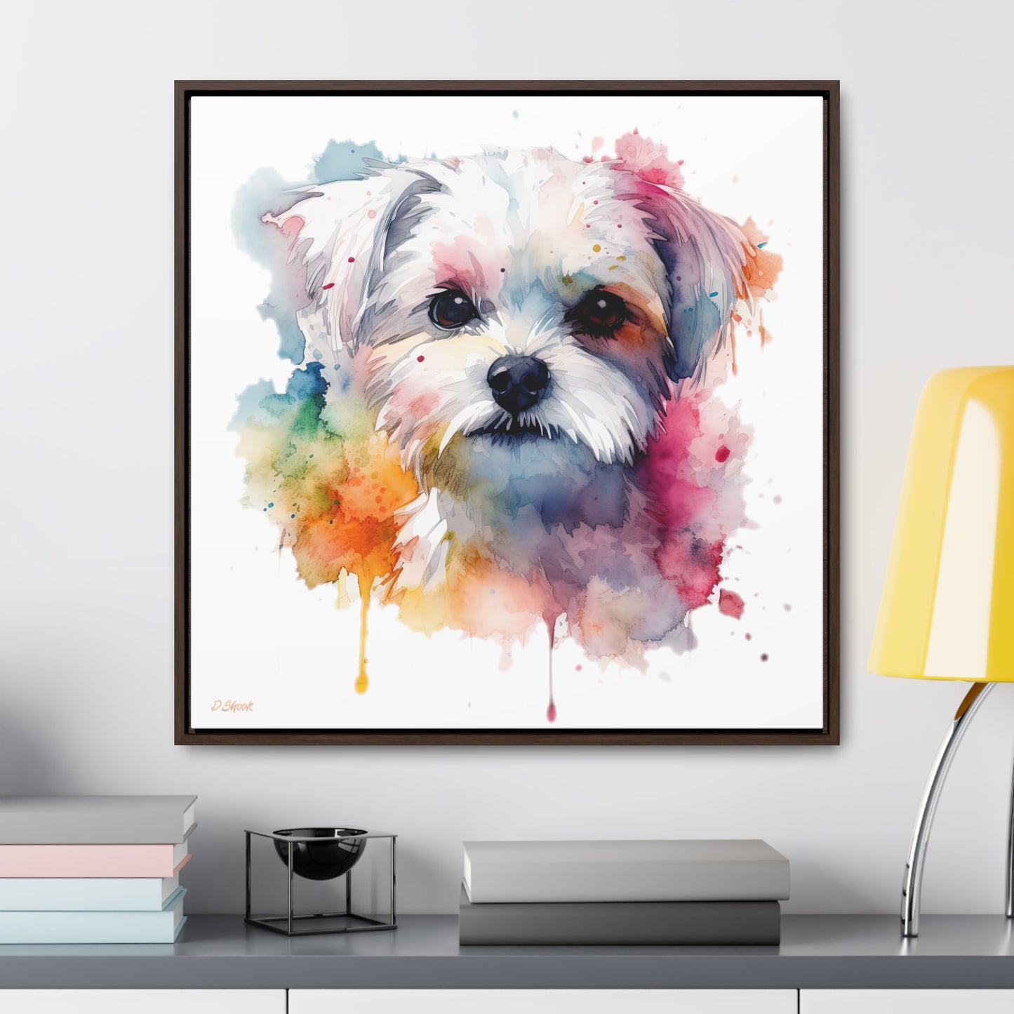 Maltese Dog 1 Gallery Canvas Wraps, Square Frame