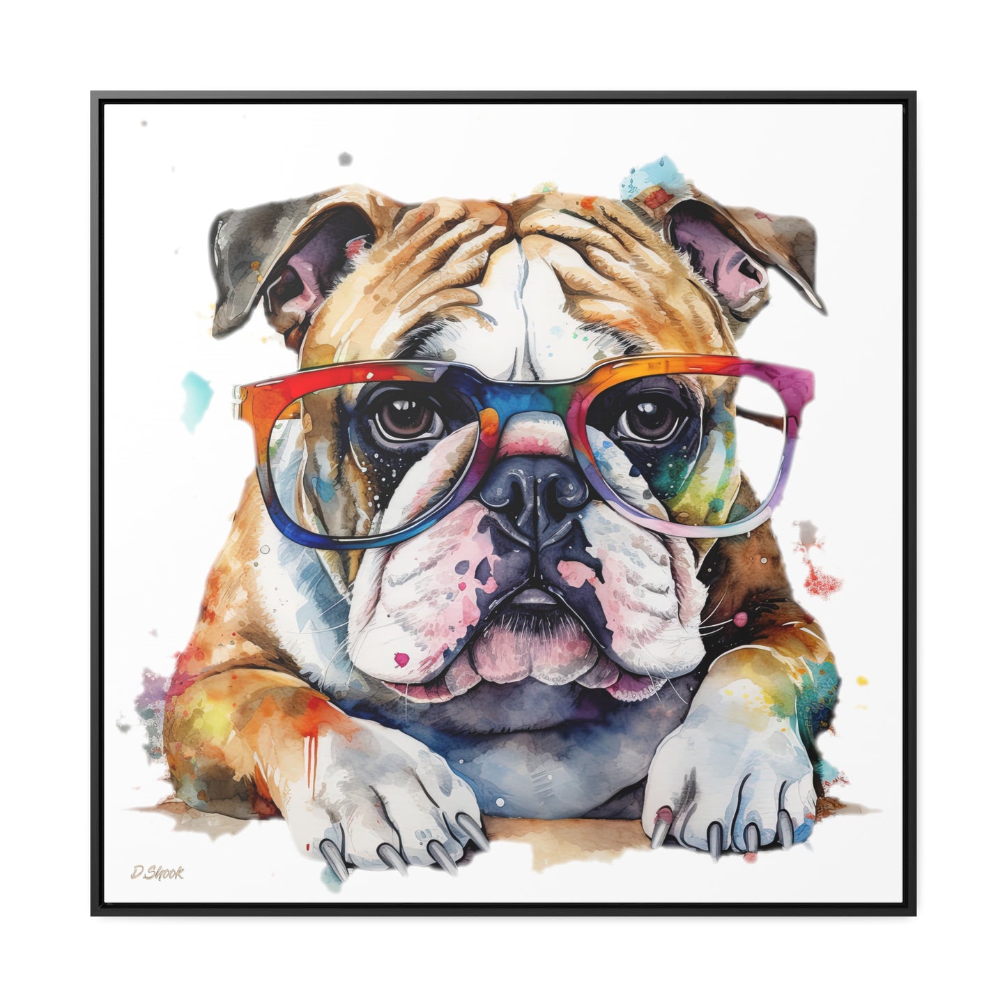 bulldog 5 Gallery Canvas Wraps, Square Frame